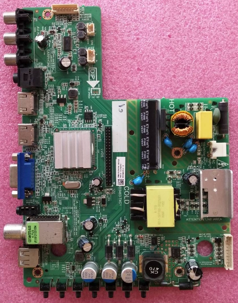 เมนบอร์ดทีวี PHILIPS ( ฟิลิปส์) มือสองพร้อมใช้งาน รุ่น24PHT4003S/67 เวอร์ชั่นทีบา V236BJ1-P01
