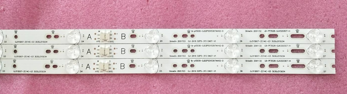 หลอดแบคไลน์ทีวี ฟิลลิปส์ PHILIPS ของแท้ถอดจากเครื่อง รุ่น 32PHT5109S LB-PF3528-GJX320307-H 1 ชุด3แถว 6 ชิ้น