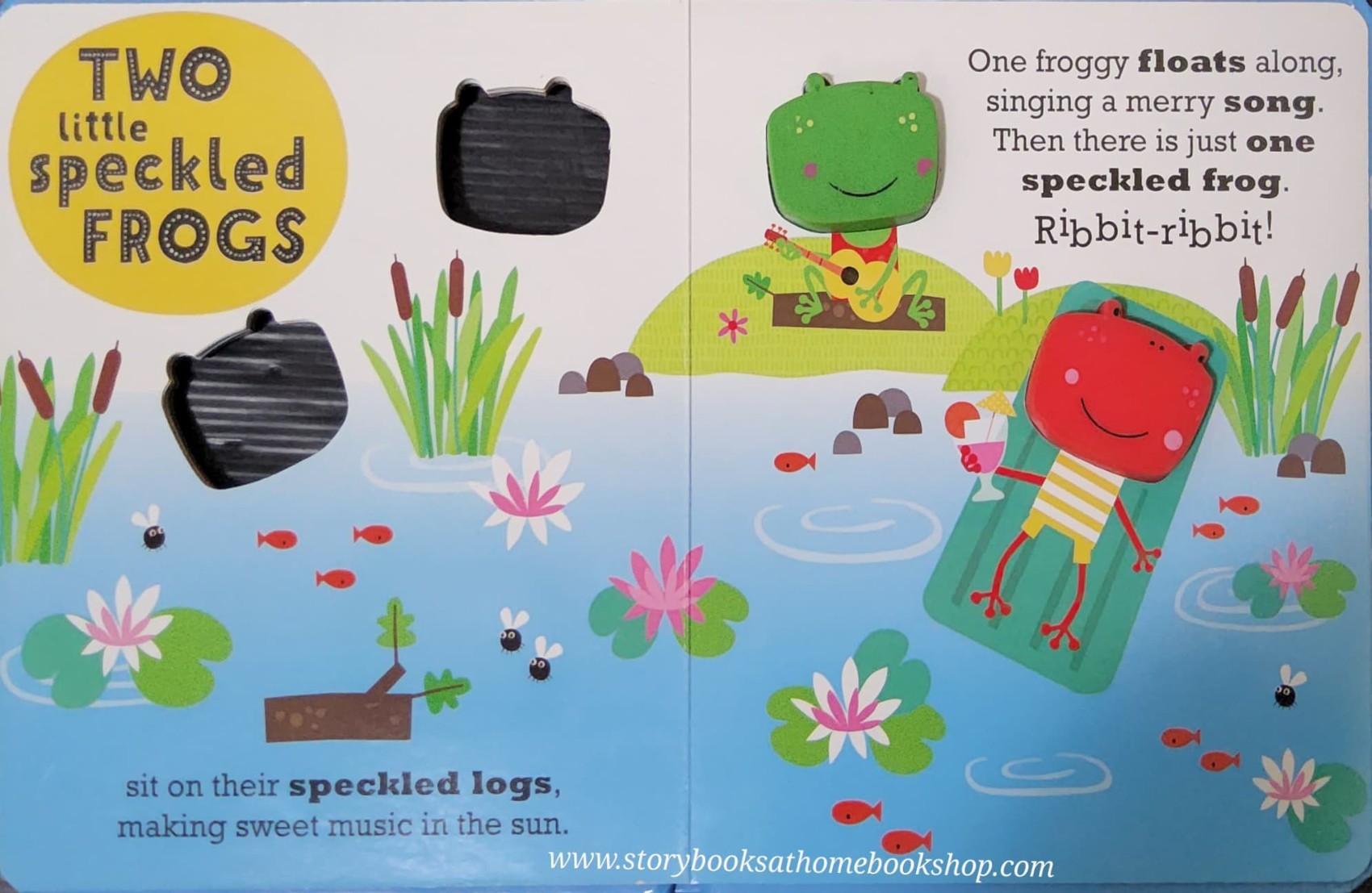 TOUCH AND FEEL BOARD Book** 🍅🍅FIVE LITTLE SPECKLED FROGS