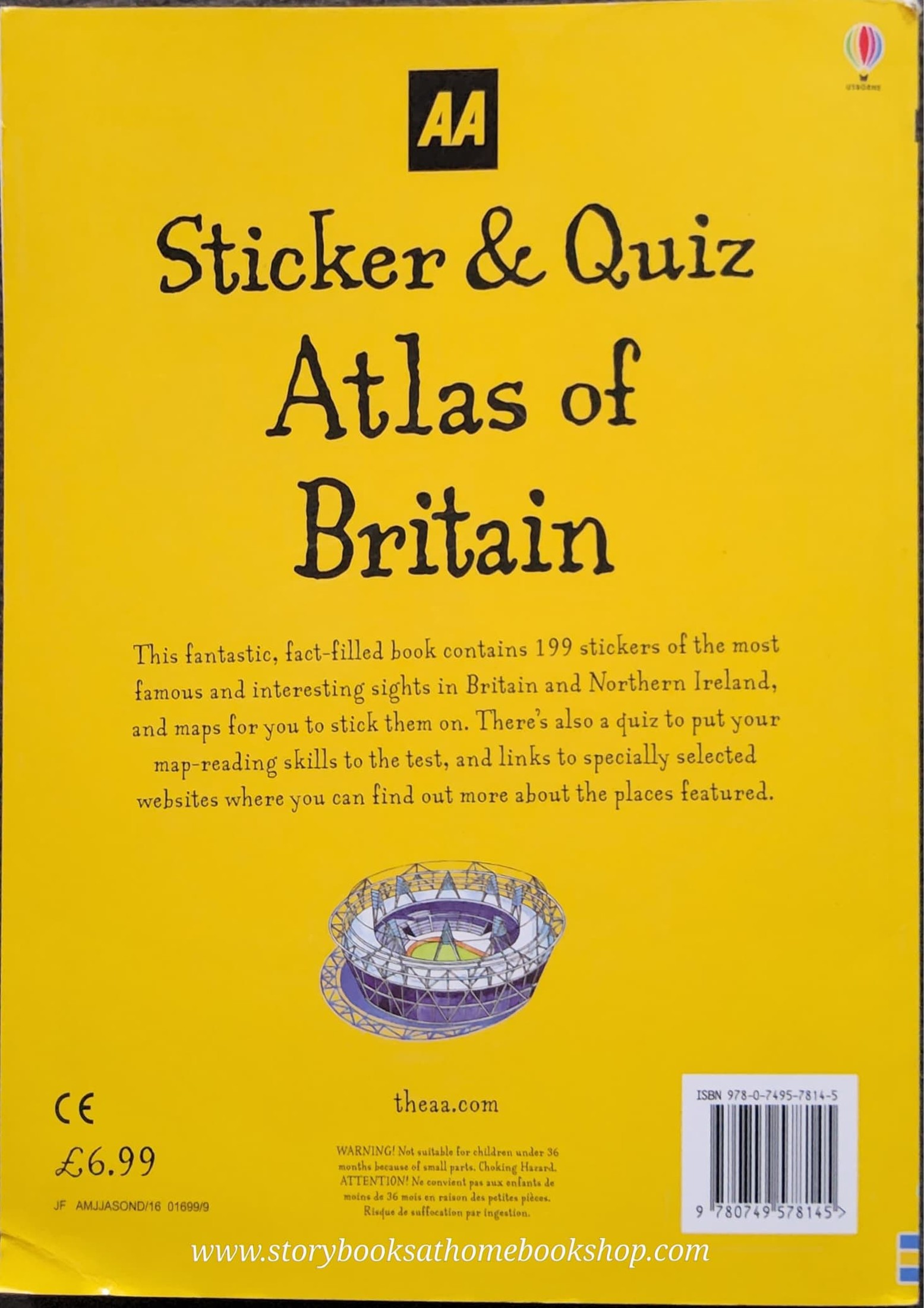 KNOWLEDGE BOOK** ♥️STICKER&QUIZ ATLAS OF BRITAIN