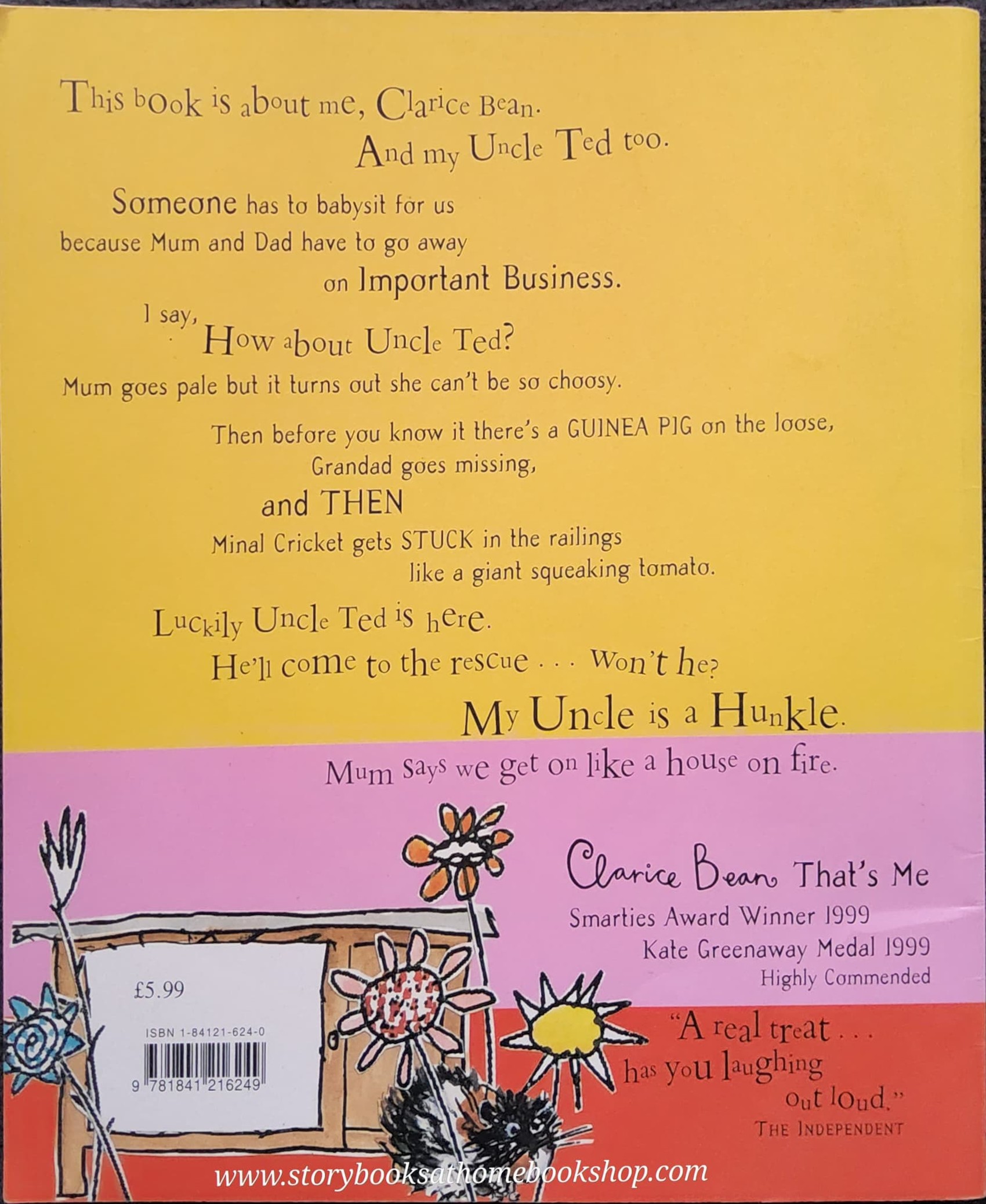 หนังสือนิทานปกอ่อน** 🍅MY UNCLE IS A HUNKLE SAYS CLARICE BEAN BY LAUREN CHILD