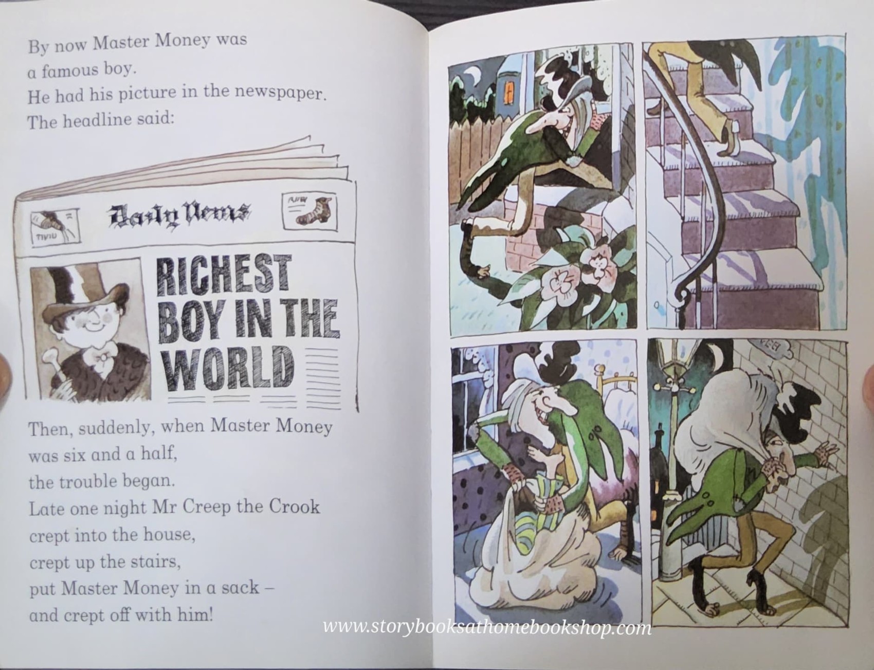 หนังสือนิทานปกอ่อน** 🍅🍓HAPPY FAMILIES:MASTER MONEY THE MILLIONAIRE BY ALLAN AHLBERG AND ANDRE AMSTUTZ