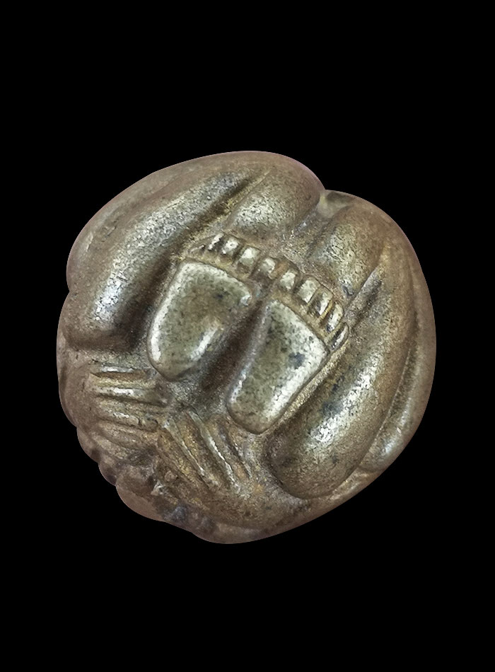 ลูกอมราหูมหาอุตม์ รุ่นแรก ครูบาผัด วัดศรีดอนมูล ปี 2535 เนื้อโลหะผสม