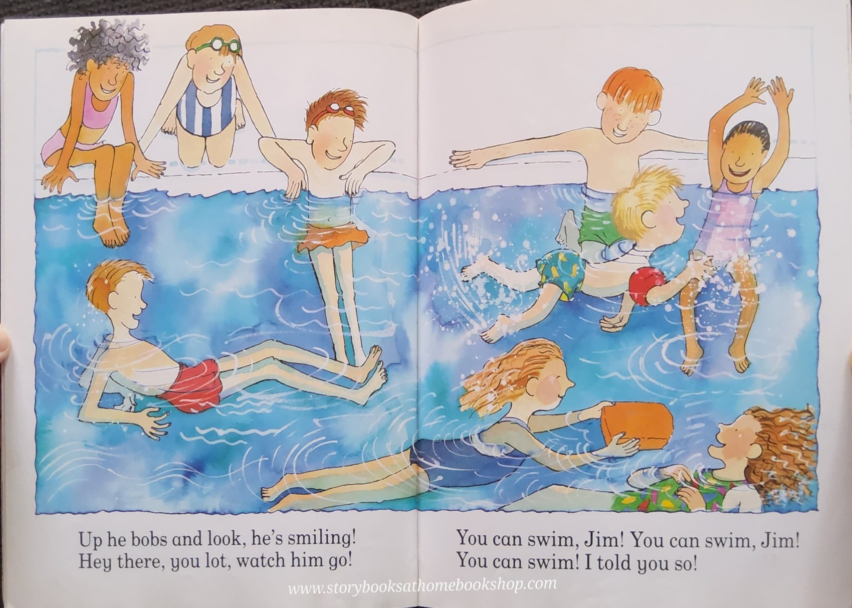 หนังสือนิทานปกอ่อน** 🍓🍓YOU CAN SWIM JIM BY KAYE UMANSKY&MARGARET CHAMBERLAIN