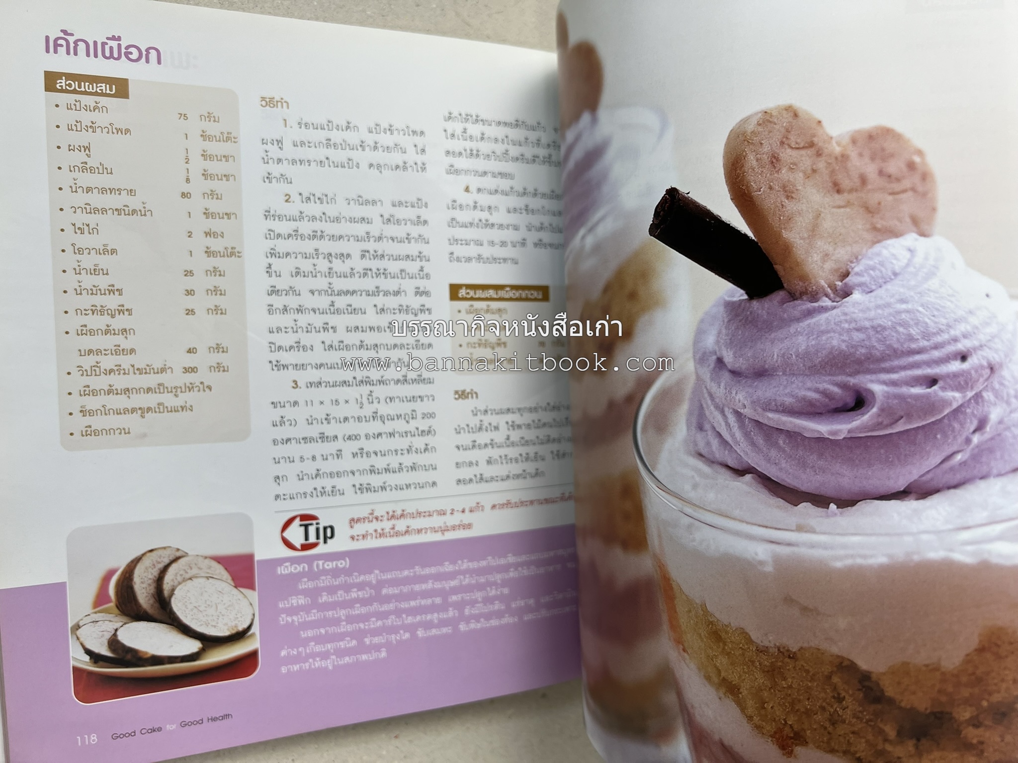 สูตรเค้กดีมีประโยชน์ 60 สูตร (Good Cake for Good Health) โดย : วนิดา คุ้มอนุวงศ์ และนิลุบล เรืองทอง.