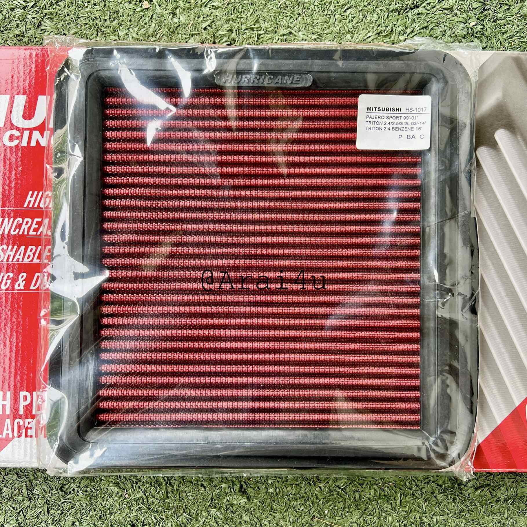 HURRICANE กรองอากาศ ผ้า MITSUBISHI TRITON 03-13 ดีเซล/แบนซิน