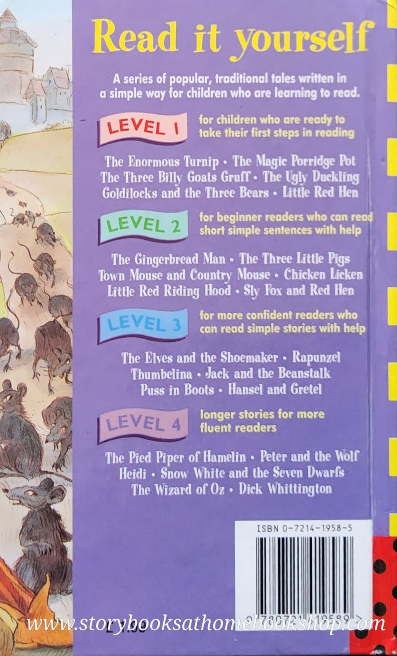 หนังสือนิทานปกแข็ง** 🍅🍅READ IT YOURSELF LEVEL4: THE PIED PIPER OF HAMELIN