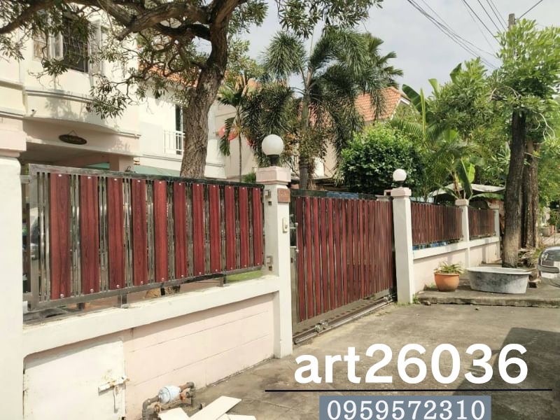 รั้วบ้าน รั้วหน้าบ้าน สแตนเลส รั้วไม้