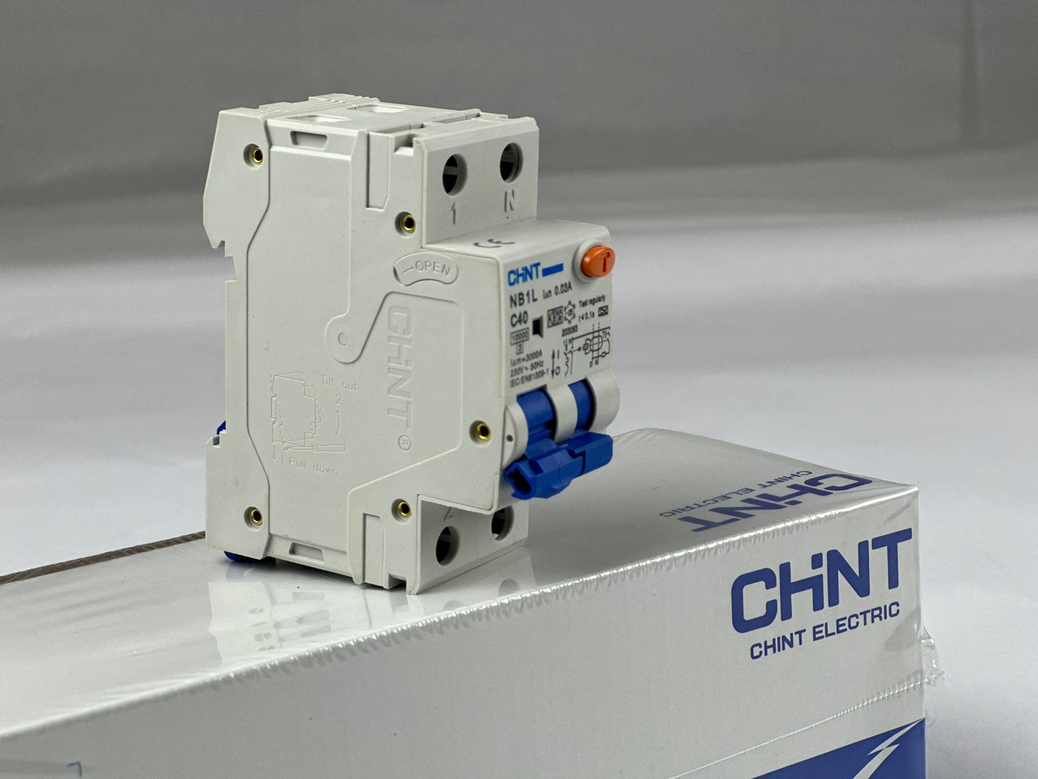 เบรกเกอร์กันดูด เบรกเกอร์กันไฟดูด เบรกเกอร์กันไฟรั่ว กันดูด RCBO Type A NB1L 1P+N C40 40A , 30mA (10KA)