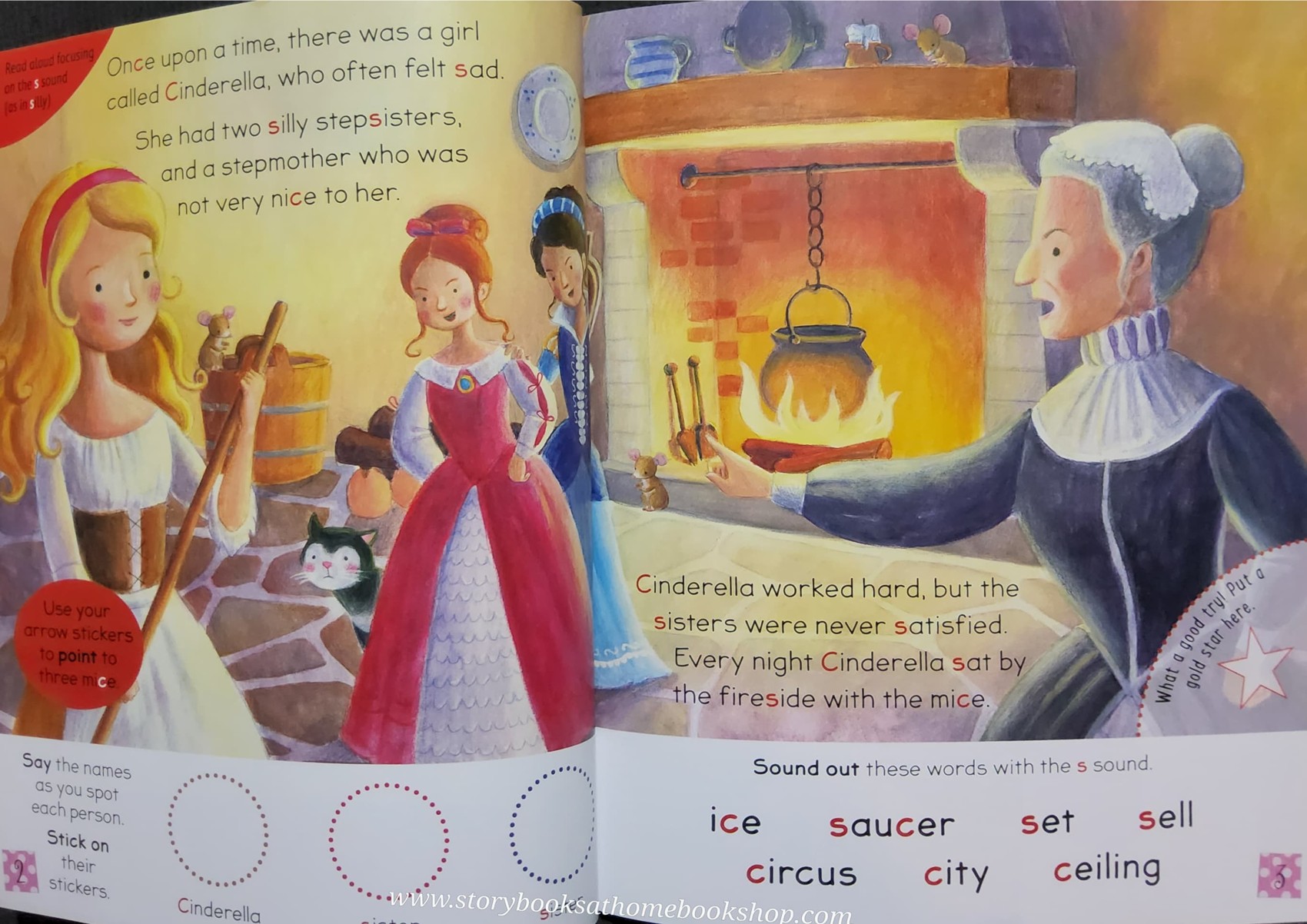 หนังสือนิทานปกอ่อน** ♥️READING TOGETHER: CINDERELLA WITH STICKERS♥️