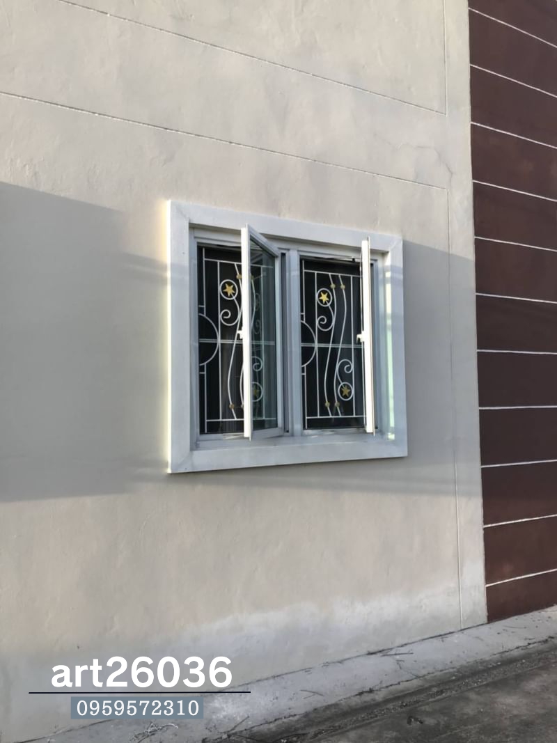 เหล็กดัดลายดาวพร้อมมุ้งลวด