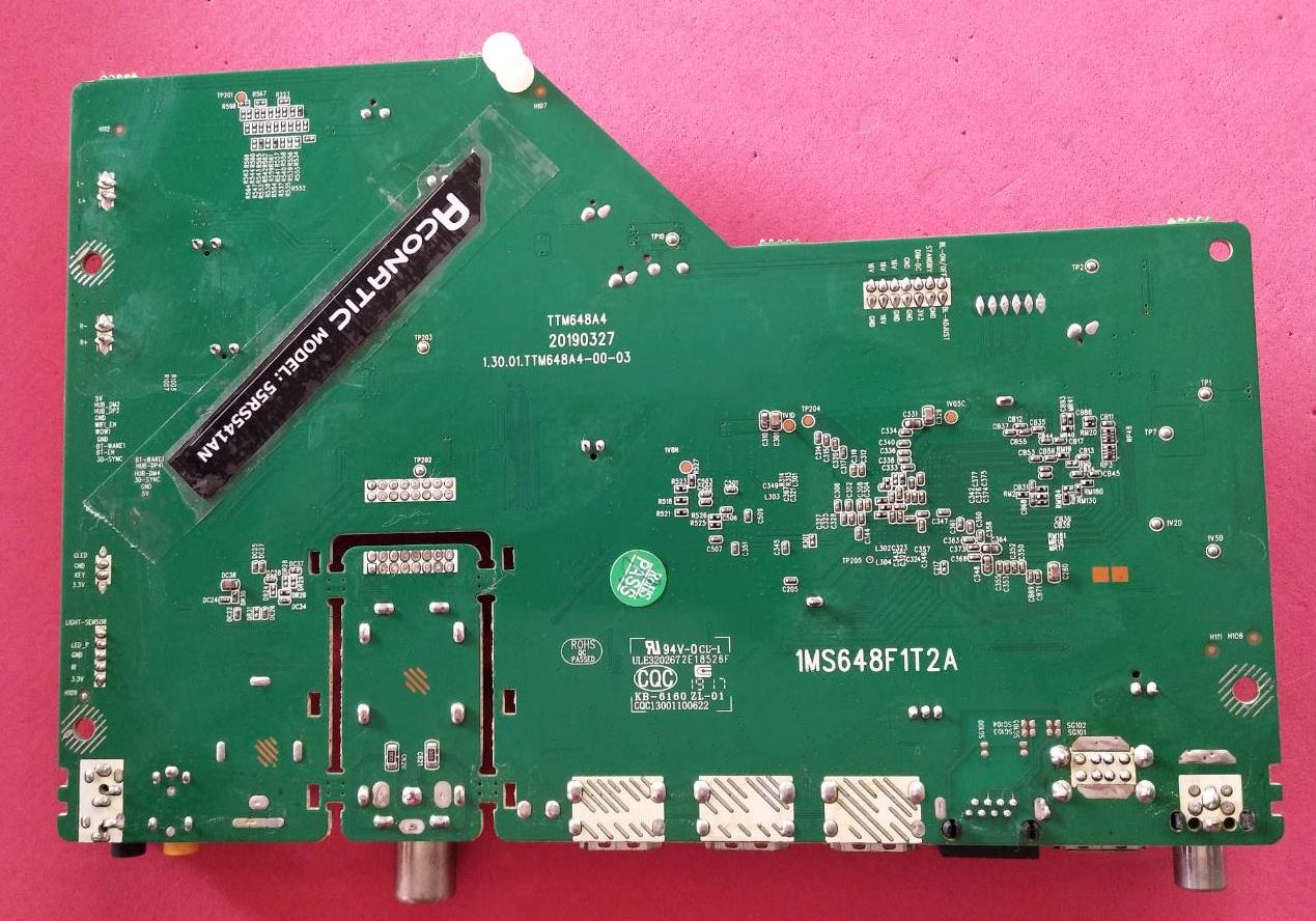 Main Board ACONATIC (เมนบอร์ด อะโคเนติค) อะไหล่แท้/มือสองพร้อมใช้งาน ใช้กับรุ่น 55RS541AN พาร์ท 1MS648F1T2A ใช้ทีคอน6870C-0805A