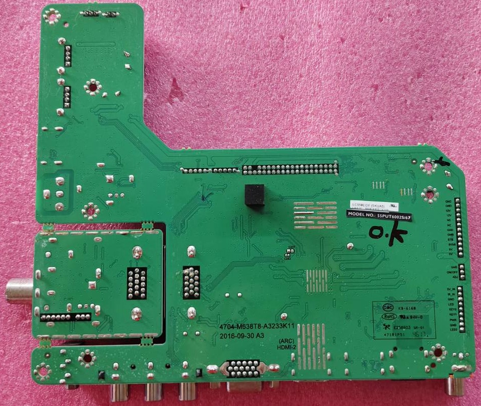 เมนบอร์ดทีวีฟิลลิปส์ PHILIPS อะไหล่แท้#มือสองพร้อมใช้งาน ใช้กับรุ่น55PUT6002/67 ทีคอน 6870C-0837A ทีบาร์LC550EGY(SK)(A5)