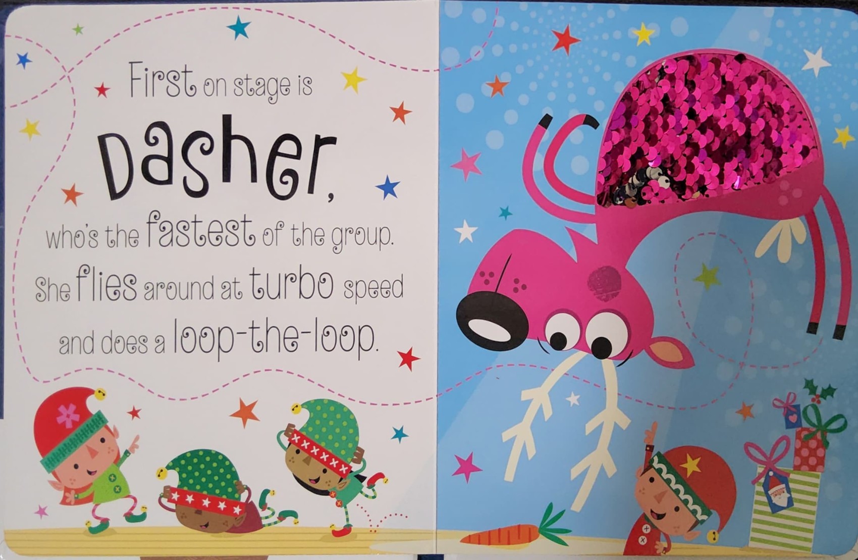 TWO-WAY SEQUINS! BOARD BOOK ** 🍅🍓REINDEER OF THE YEAR!