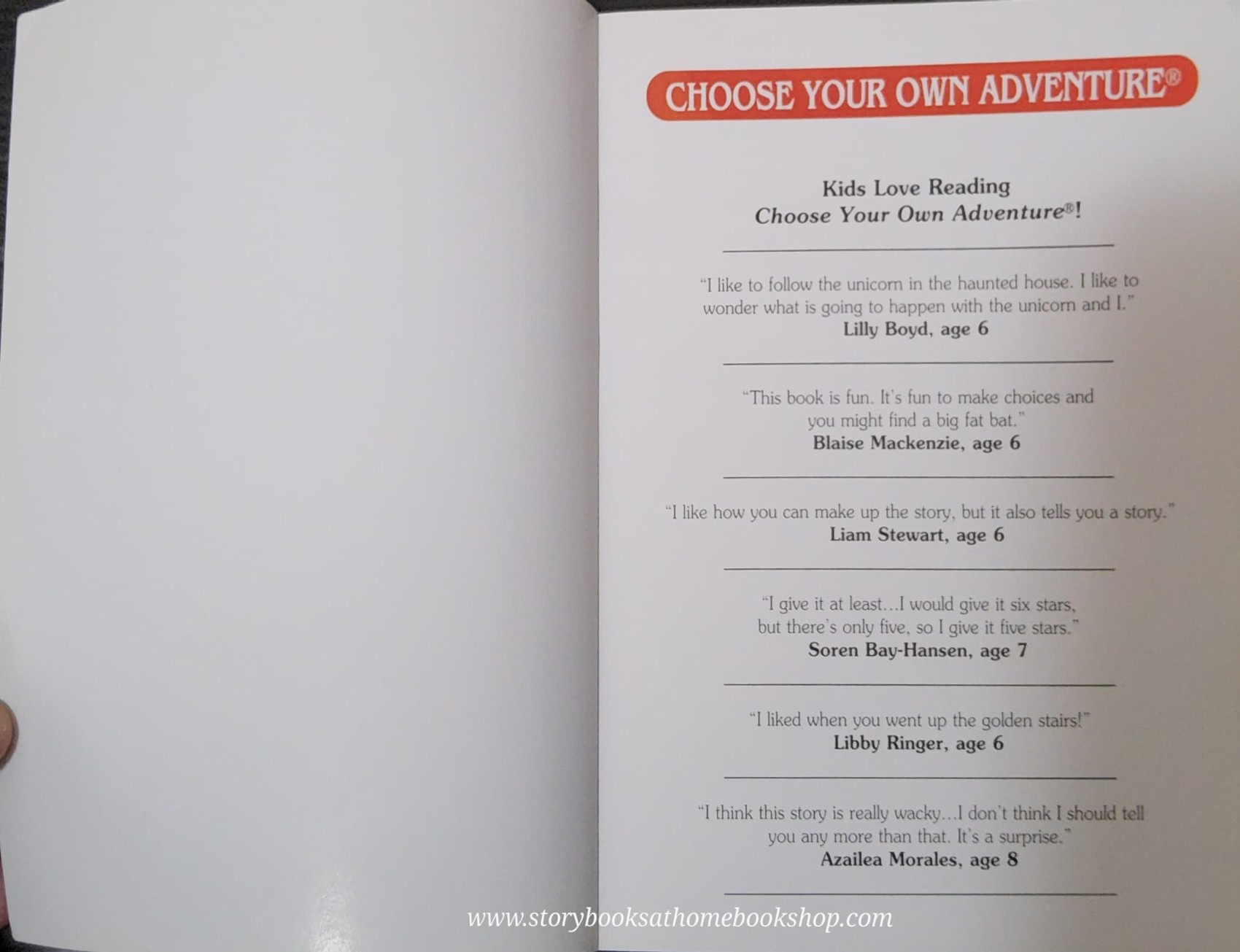 หนังสือนิทานปกอ่อน** 🍅CHOOSE YOUR OWN ADVENTURE:THE HAUNTED HOUSE