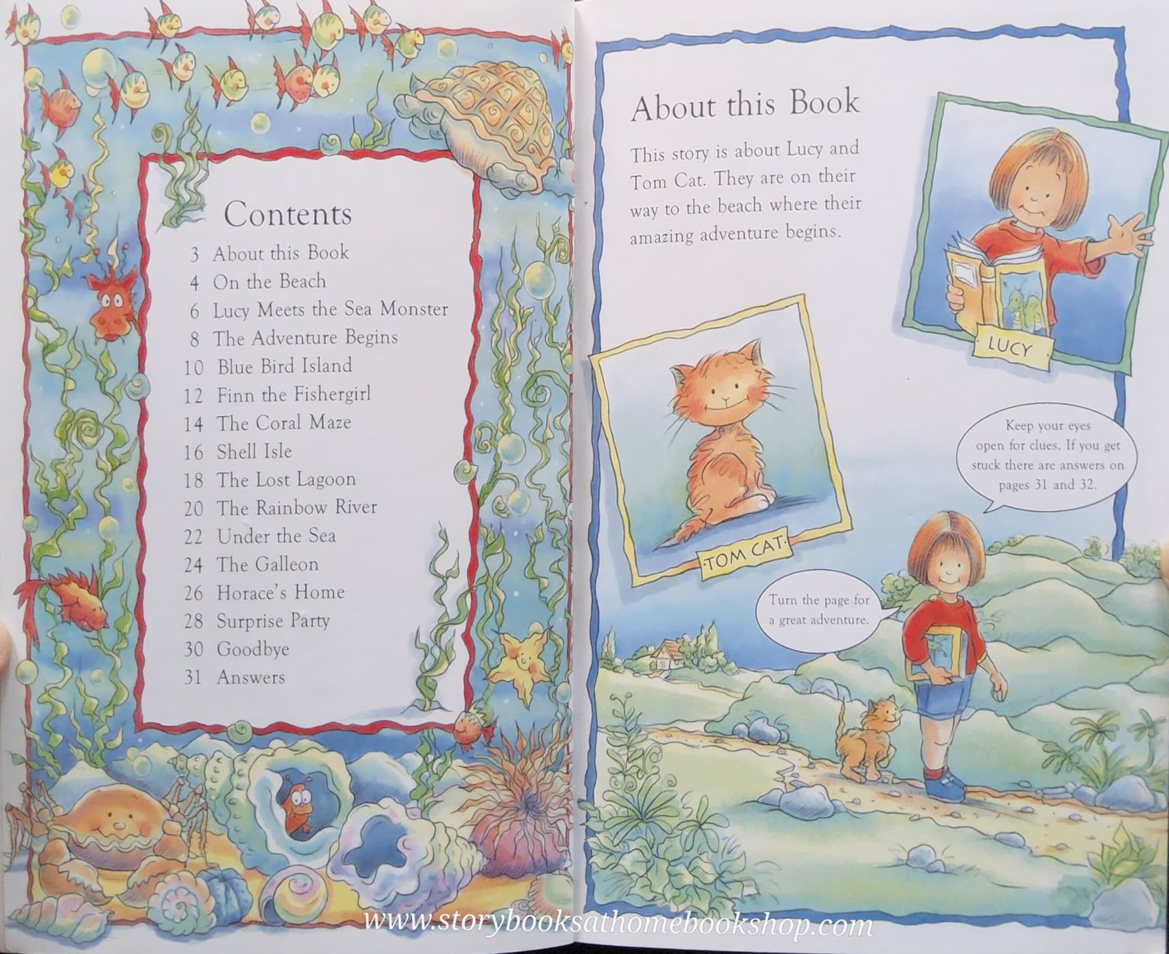 PUZZLE BOOK** ♥️USBORNE PUZZLE ADVENTURES: LUCY AND THE SEA MONSTER BY KAREN DOLBY