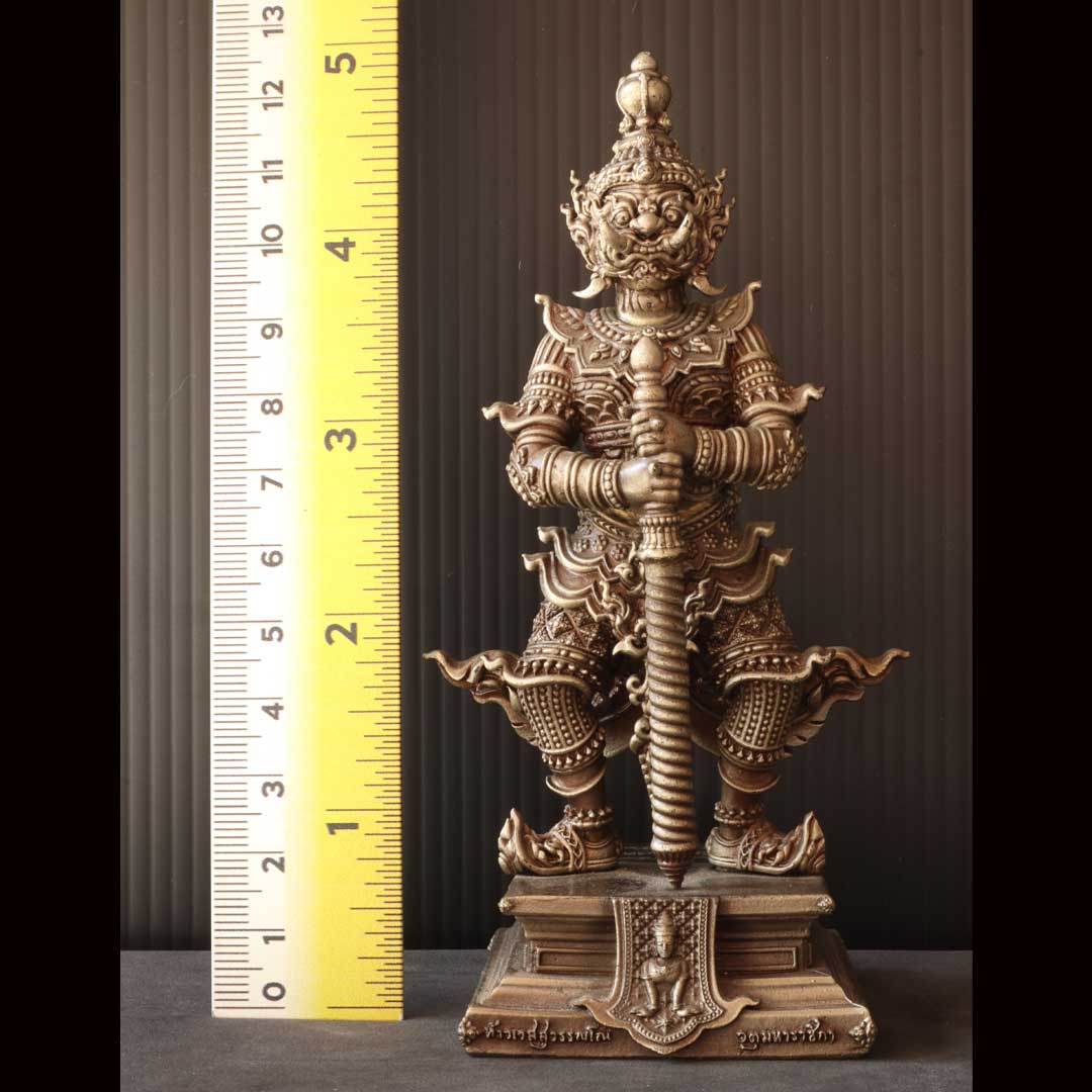 พระบูชา ท้าวเวสสุวรรณโณ วัดจุฬามณี รุ่นพุทธศิลป์ทรงจำปี ปี2563 ขนาด 5นิ้ว เนื้อขนวนชุบเงินซาตินนอก