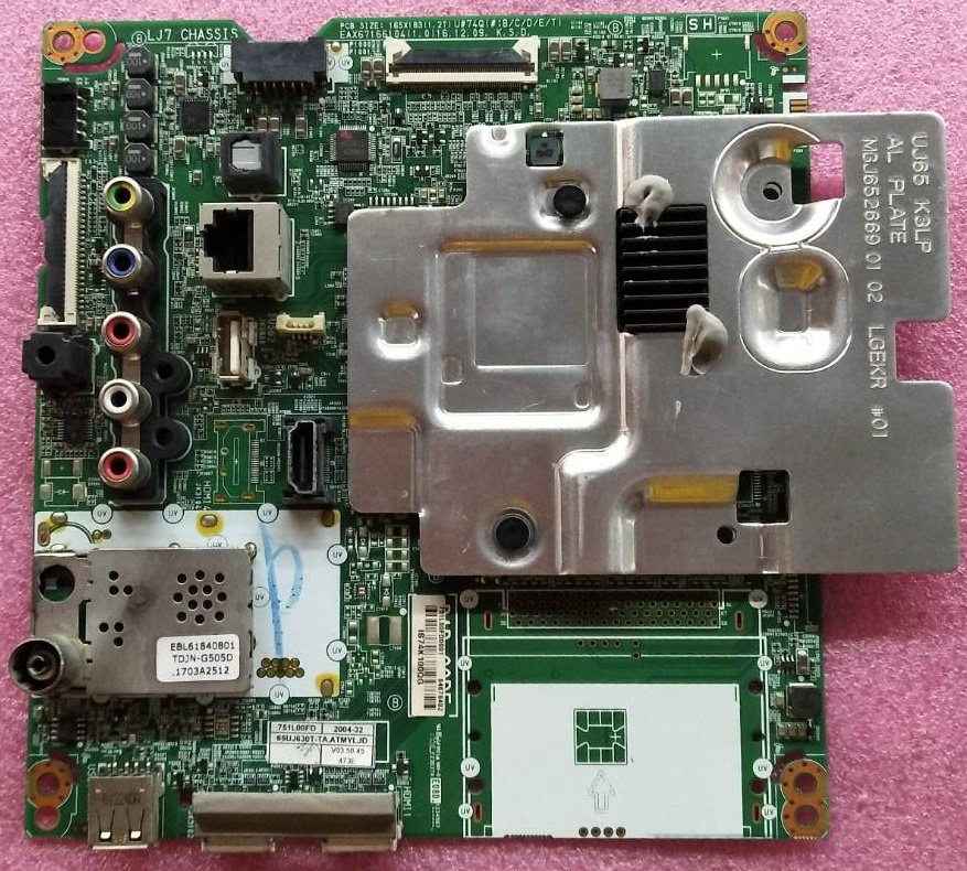 เมนบอร์ดทีวี แอลจี LG อะไหล่ของแท้ถอดจากเครื่อง ใช้กับรุ่น 65UJ630T-TA.ATMYLJD