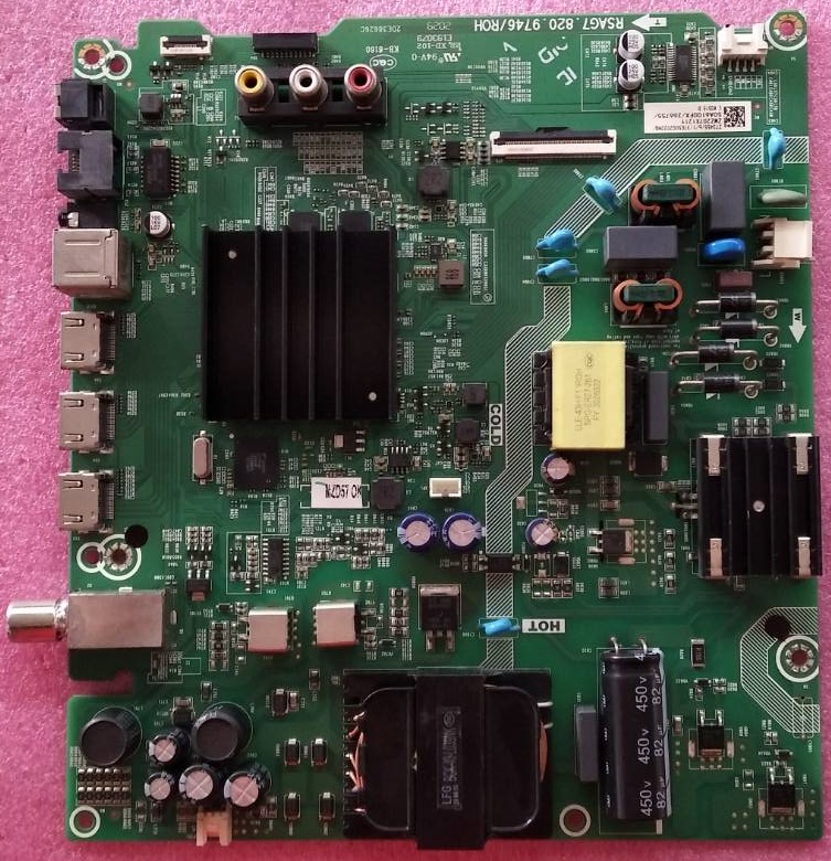 เมนบอร์ดทีวี ไฮเซน Hisense ของแท้มือสองถอดจากเครื่อง รุ่น50E6F พาร์ทติดบอร์ด RSAG7.820.9746/ROH