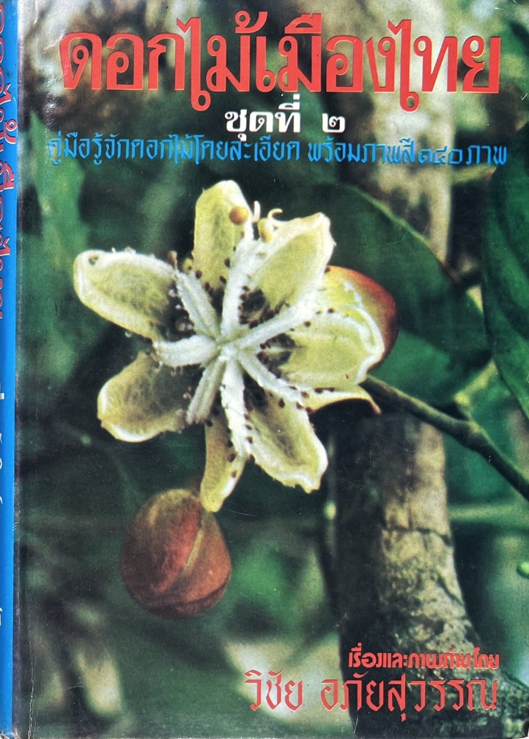 ดอกไม้เมืองไทย ชุดที่ 1-2 : คู่มือรู้จักดอกไม้โดยละเอียด พร้อมภาพสี 140 ภาพ โดย : วิชัย อภัยสุวรรณ (2 เล่มชุด).