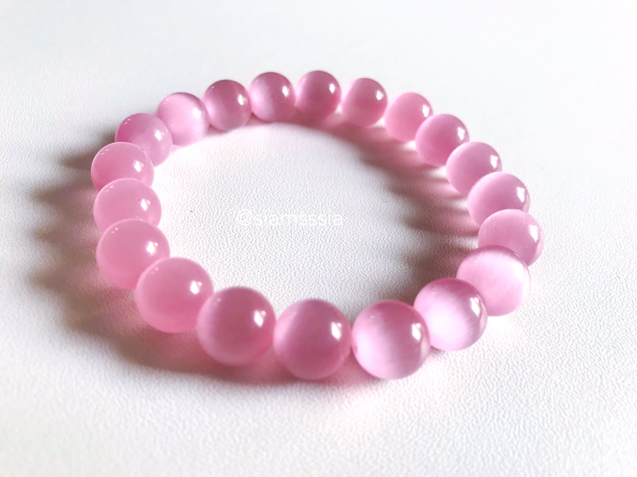 PINK Cat's eyes หินตาแมว #ชมพู