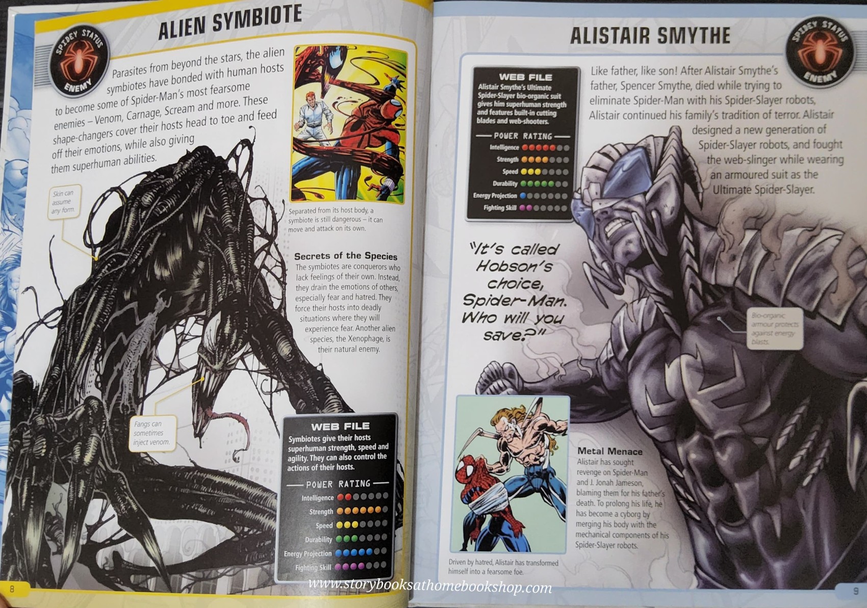 หนังสือนิทานปกแข็ง* 🍓🍓MARVEL:SPIDER-MAN CHARACTER ENCYCLOPEDIA