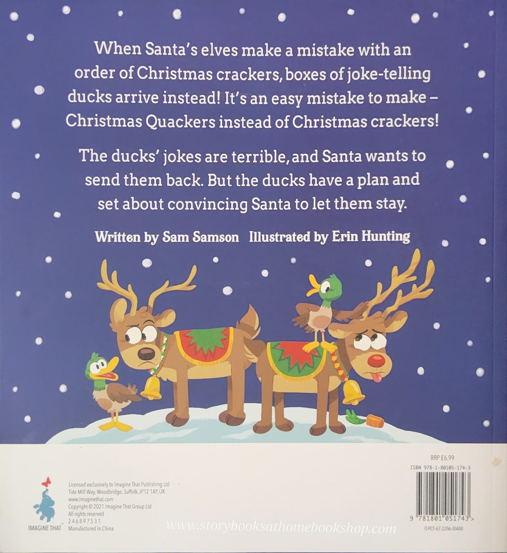 หนังสือนิทานปกอ่อน** 🍅🍅SANTA'S CHRISTMAS QUACKERS BY SAM SAMSON.ERIN HUNTING