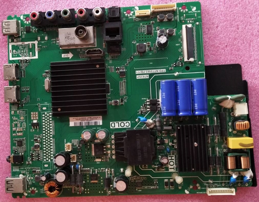 เมนบอร์ดทีซีแอล TCL อะไหล่แท้/ของมือสองถอดจากเครื่อง รุ่นLED43S62 พาร์ทบอร์ดTPD.NT72563.PB771 เวอร์ชั่นทีคอน พาร์ท T430HVN01.0