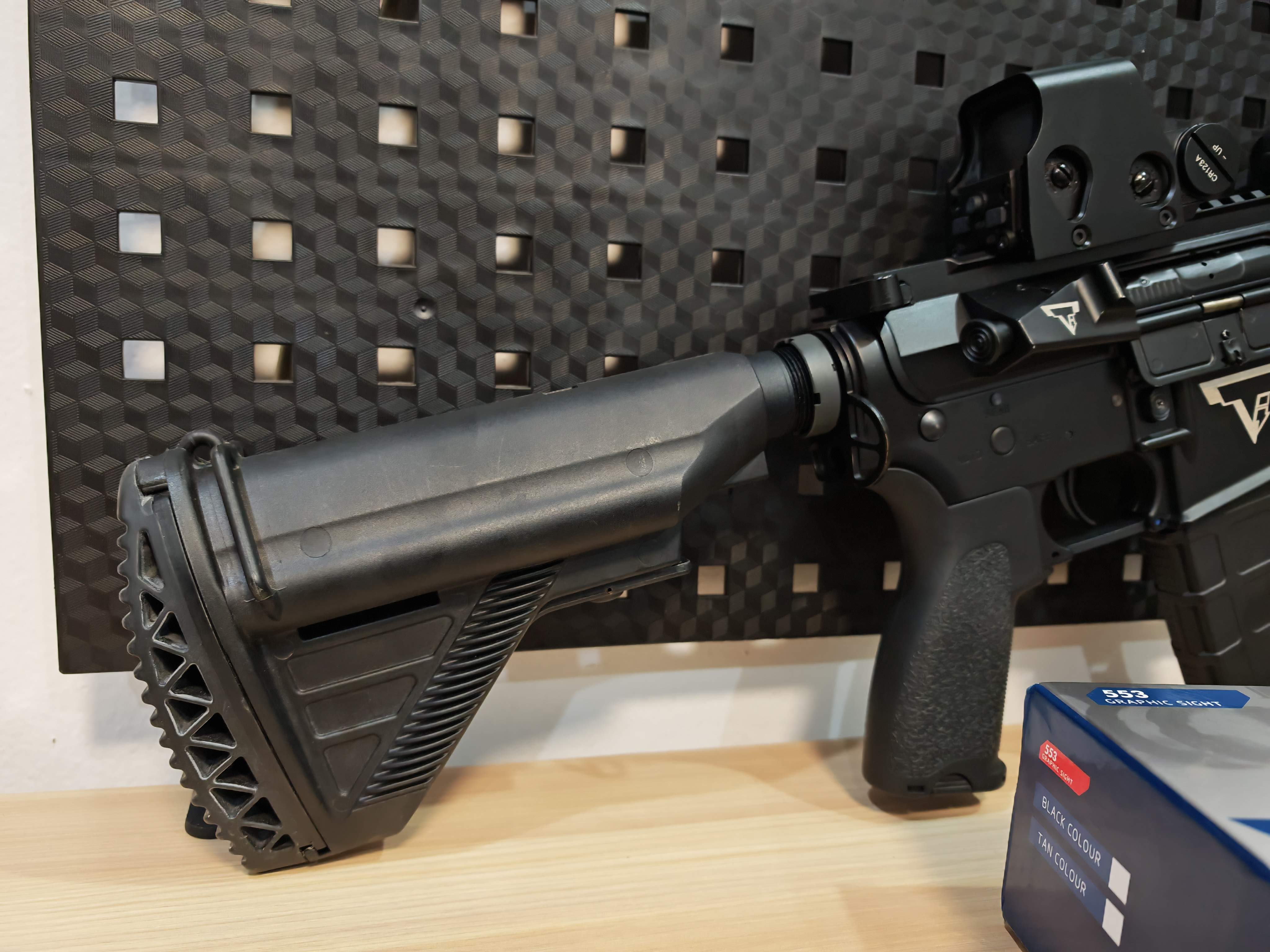 E&C 855 S2 John Wick2 TTI TR-1 M-Lok 13 บอดี้โลหะ พร้อมดอท PEQ AEG BB Gun บีบีกัน Airsoft Gun ปืนอัดลม ปืนยาวไฟฟ้า มือสอง