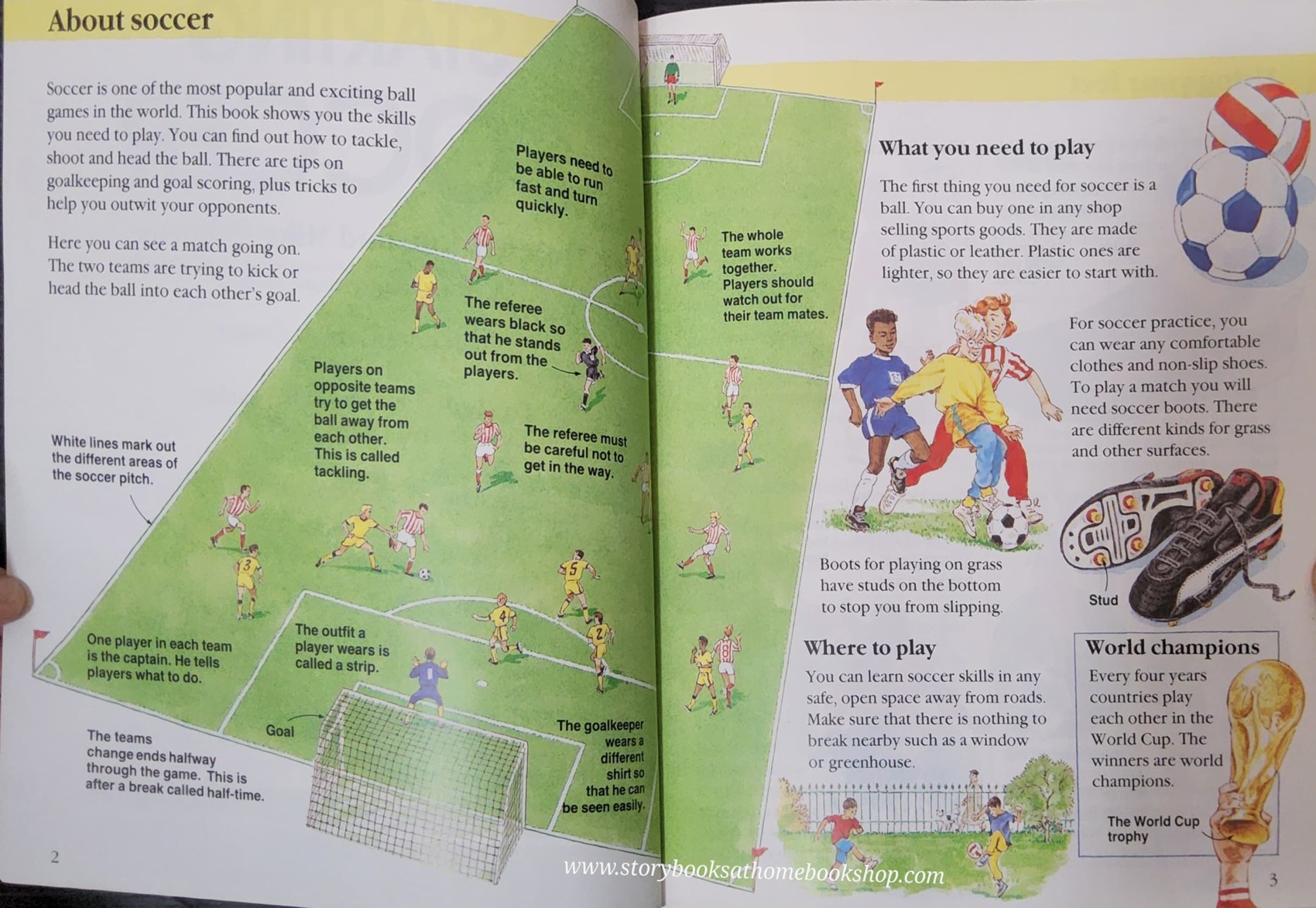 KNOWLEDGE BOOK ** 🍓🍓 USBORNE FIRST SKILLS:STARTING SOCCER🍅🍅