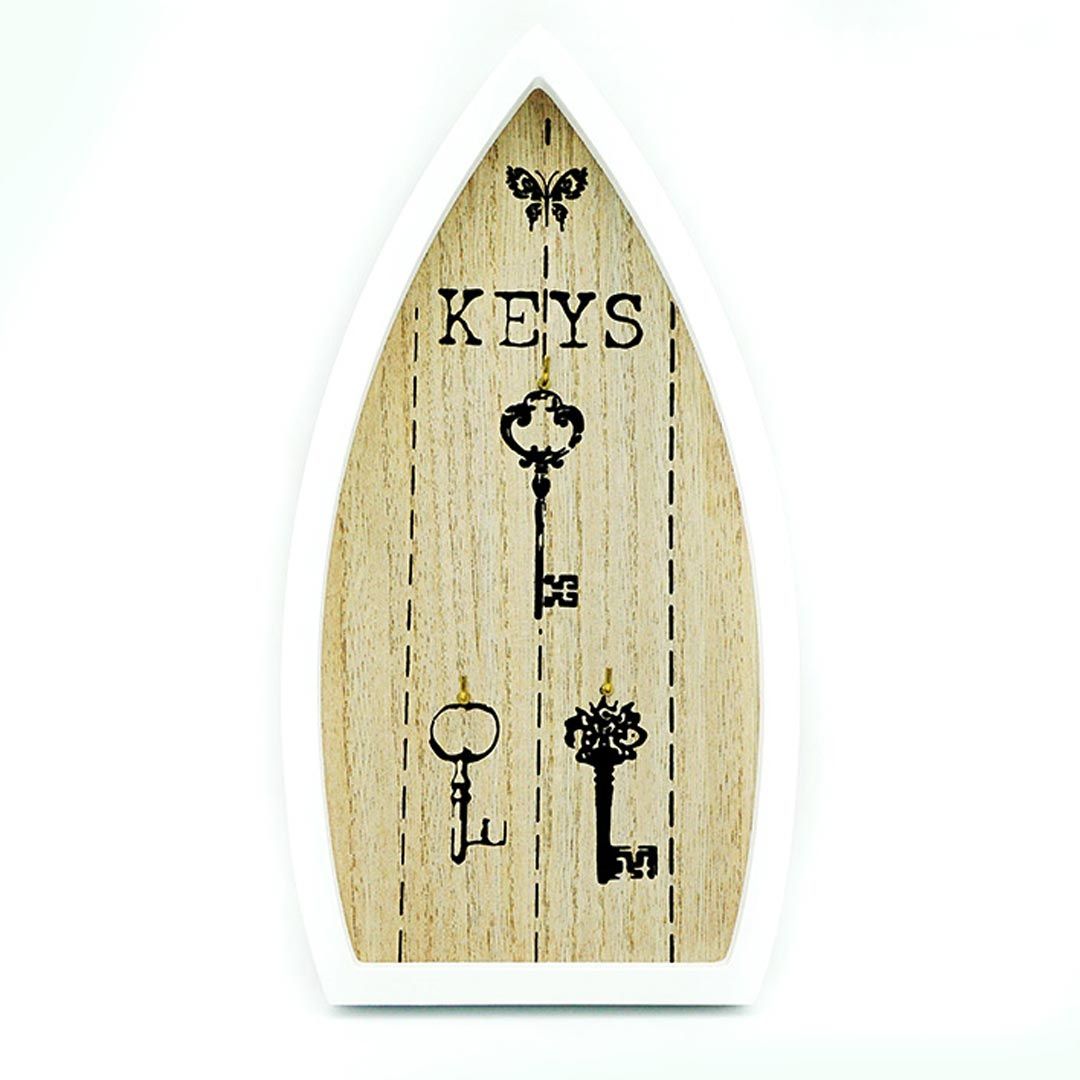 Key hanger ที่แขวนกุญแจ ทรงเตารีด 3 ตะขอ 15x27x2 cm