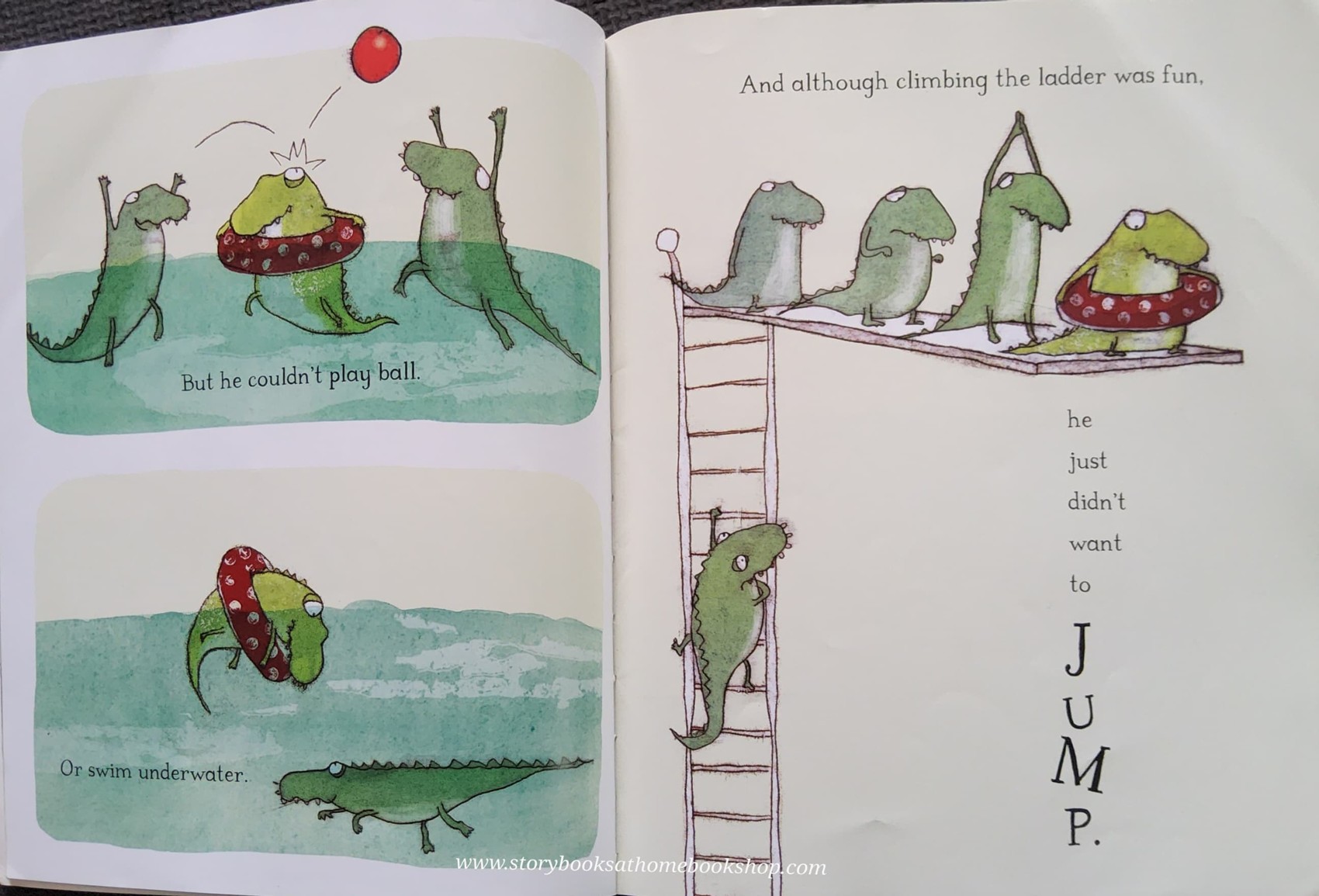 หนังสือนิทานปกอ่อน** 🍅🍓THE CROCODILE WHO DIDN'T LIKE WATER BY GEMMA MERINO