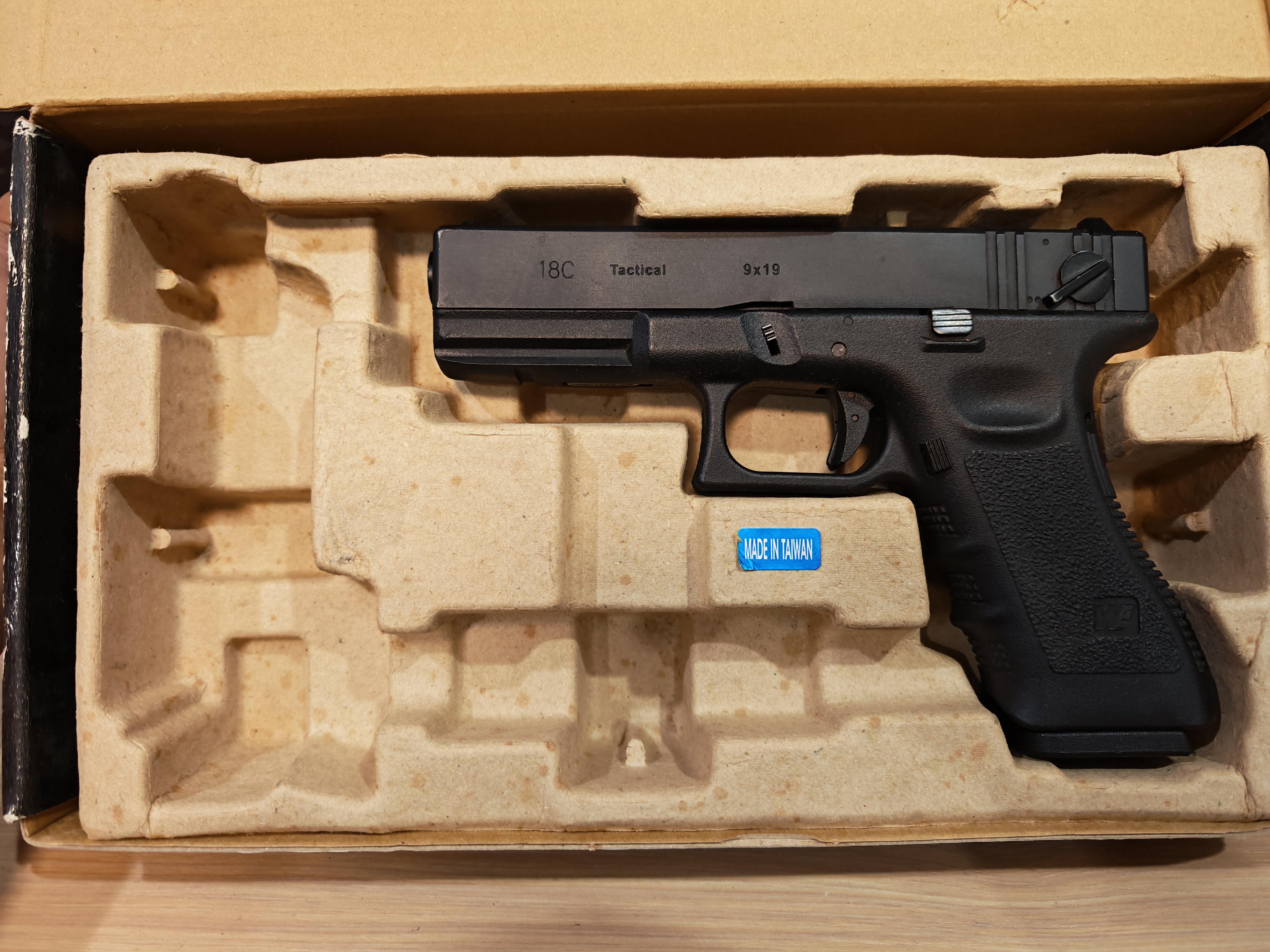 WE G18C Glock18C Gen3 Full-Auto ไต้หวัน GBB BB Gun บีบีกัน แบบแก๊ส ปืนอัดลม Airsoft Gun มือสอง