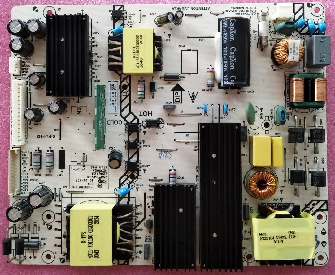 เพาเวอร์ซัพพลายทีวีชาร์ป (Power Supply TV SHARP) ของแท้มือสองถอดจากเครื่อง ใช้กับรุ่น4T-C55CJ2X