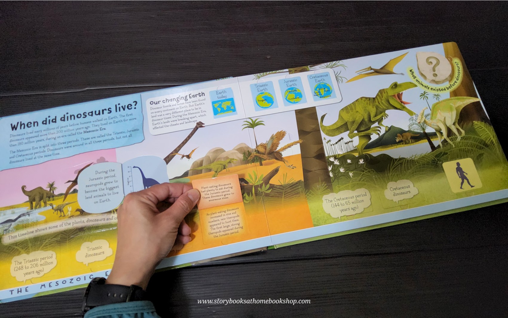 FLAP BOARD BOOK** 🍓🍓DINOSAURS A LIFT-THE-FLAP BOOK