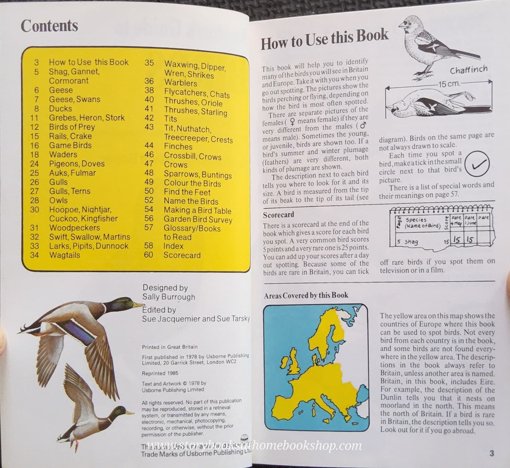 Knowledge Book** ð
ð
USBORNE SPOTTERS GUIDE: BIRDS