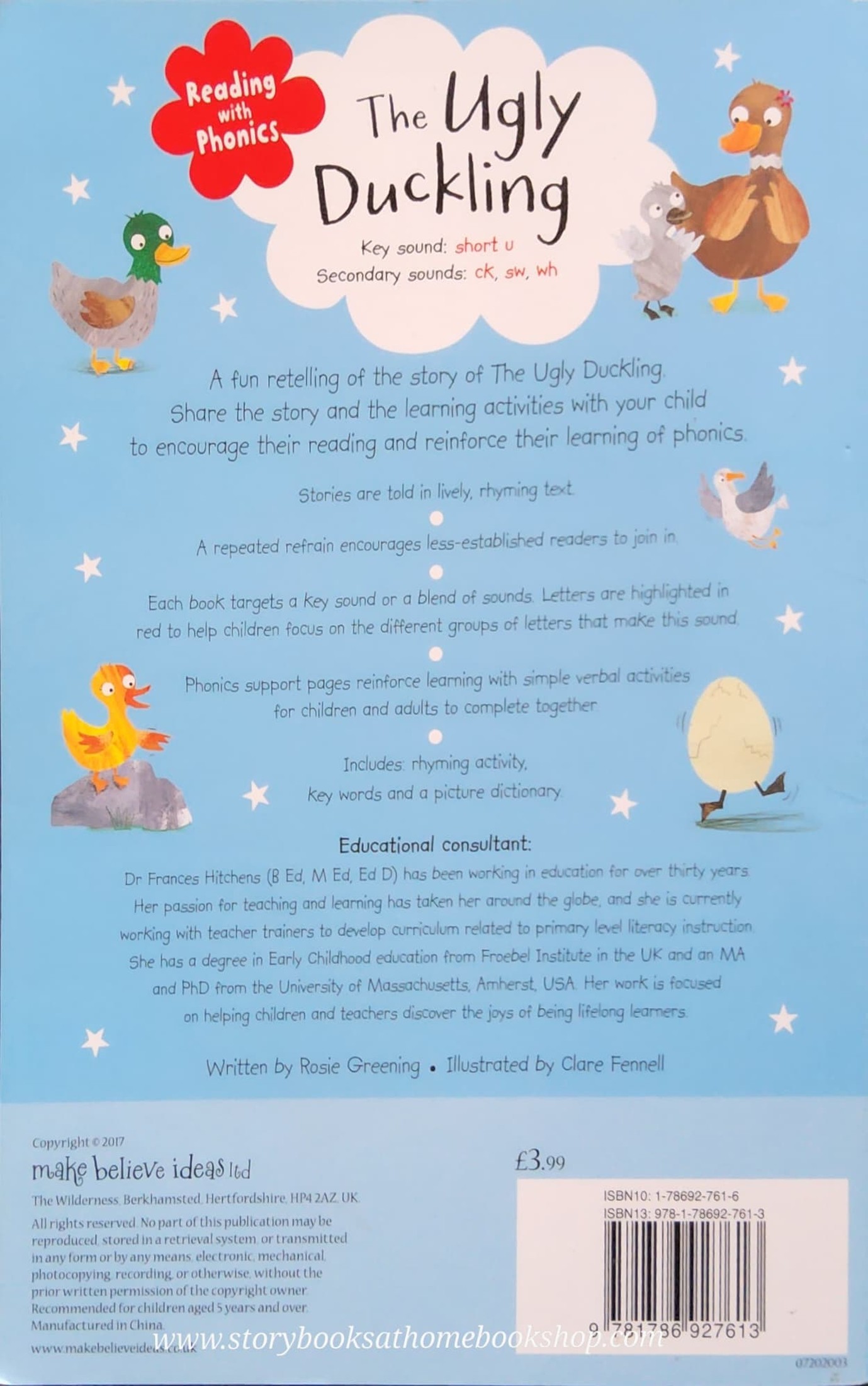 หนังสือนิทานปกอ่อน** 🍅READING WITH PHONICS: THE UGLY DUCKLING