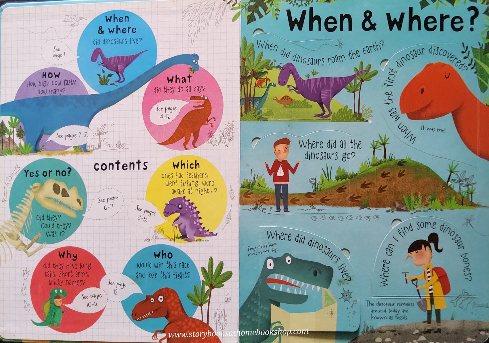 LIFT THE FLAP BOARD BOOK** 🍅🍓QUESTIONS AND ANSWERS ABOUT DINOSAURS