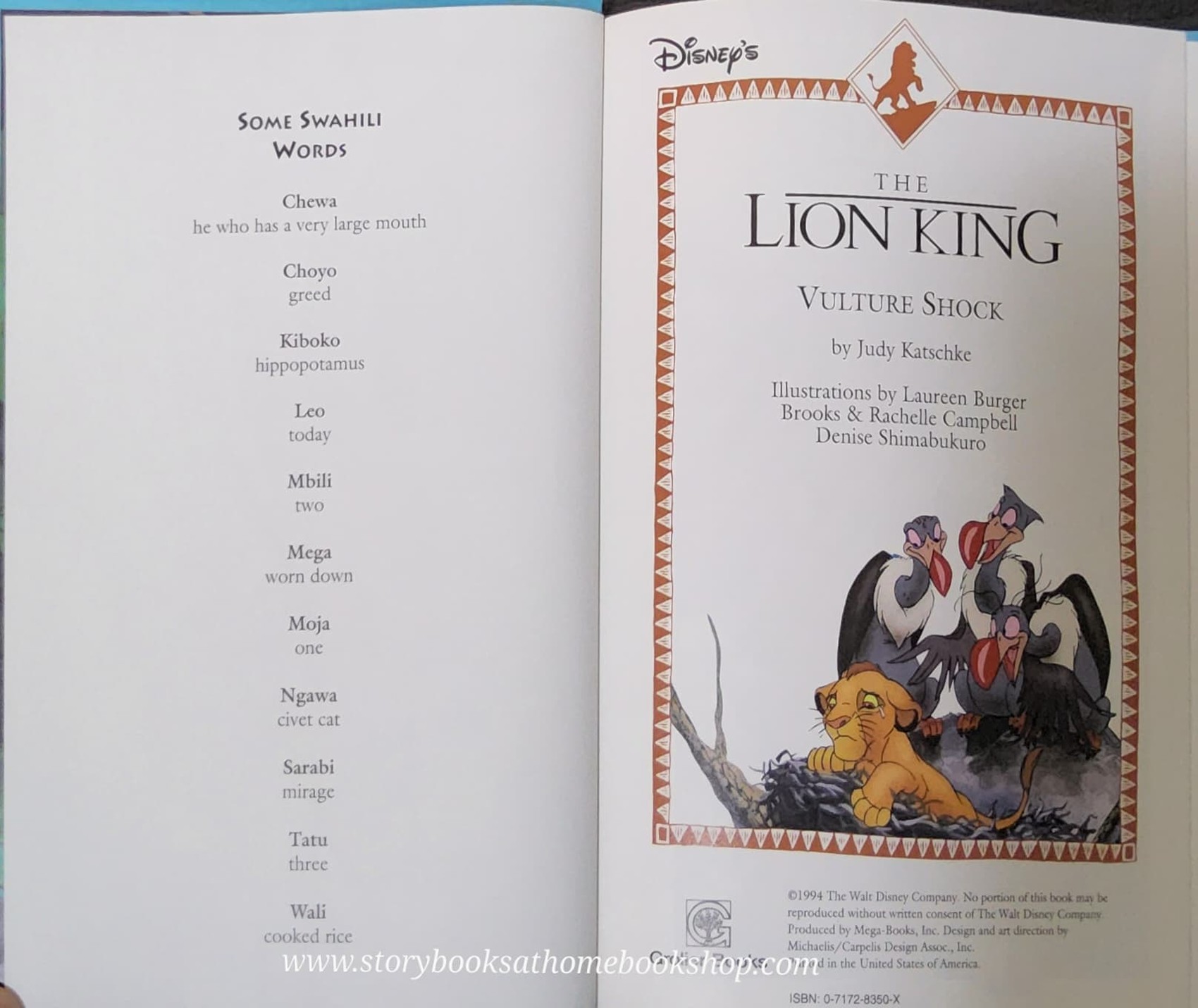 หนังสือนิทานปกแข็ง** 🍅🍅DISNEY'S THE LION KING VILTURE SHOCK