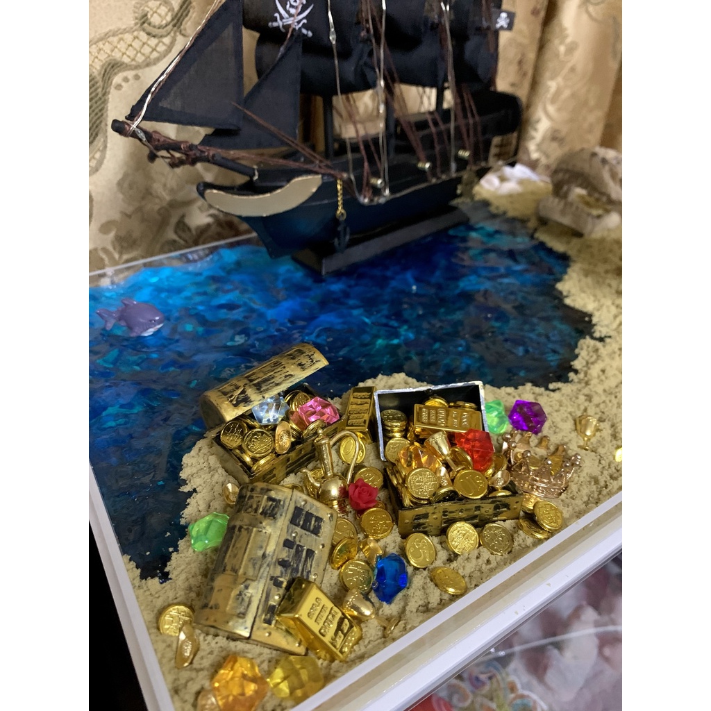 ฉากพื้นน้ำ วางฟิกเกอร์ โมเดล เรซิ่น (ขนาดใหญ่) Water Surface Diorama GK Resin Figure Model