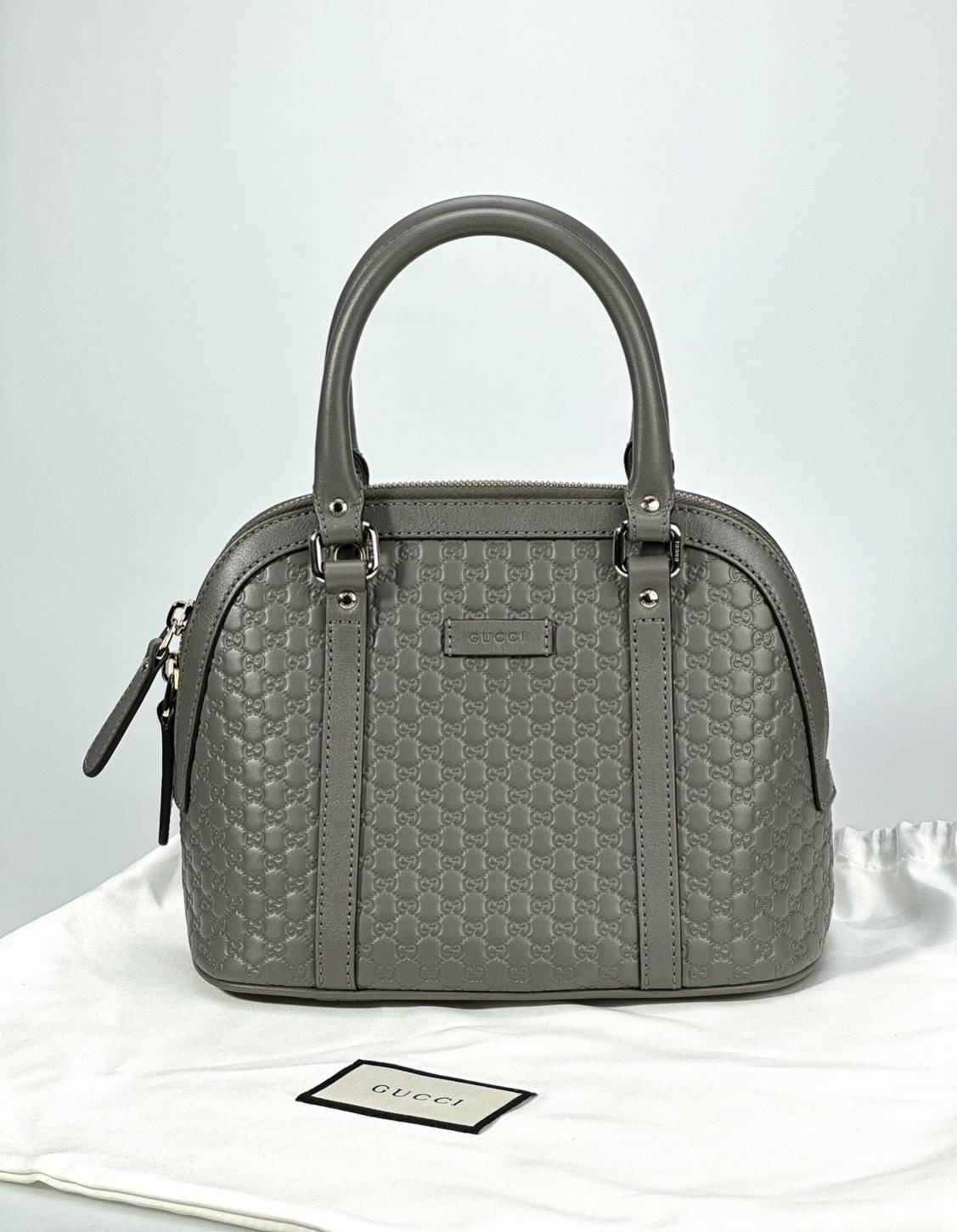 New GUCCI Mini Dome Satchel Size : 9" x7" x5" อุปกรณ์ ถุงผ้า การ์ด