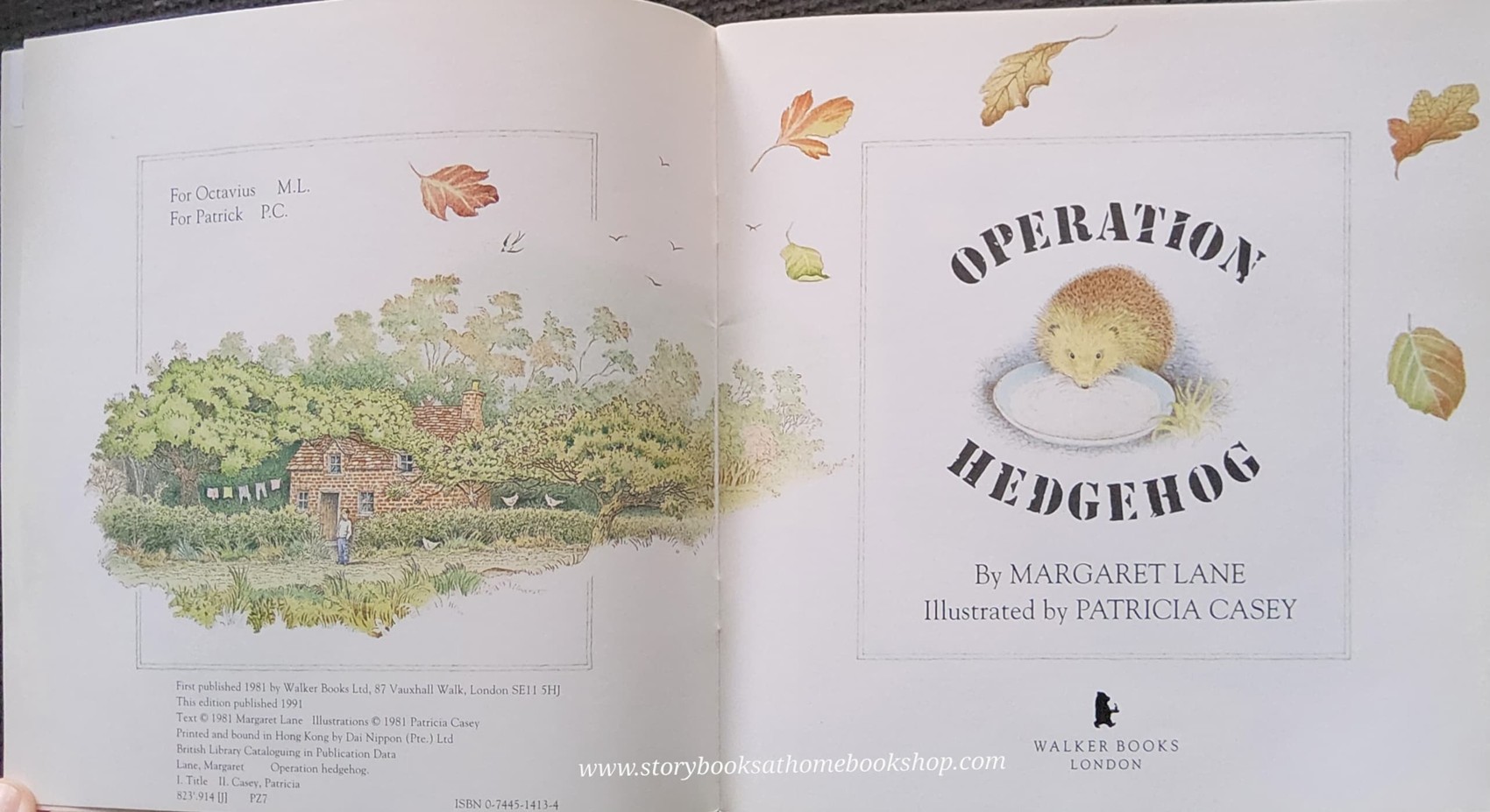 หนังสือนิทานปกอ่อน** ♥️OPERATION HEDGEHOG BY MARGARET LANE