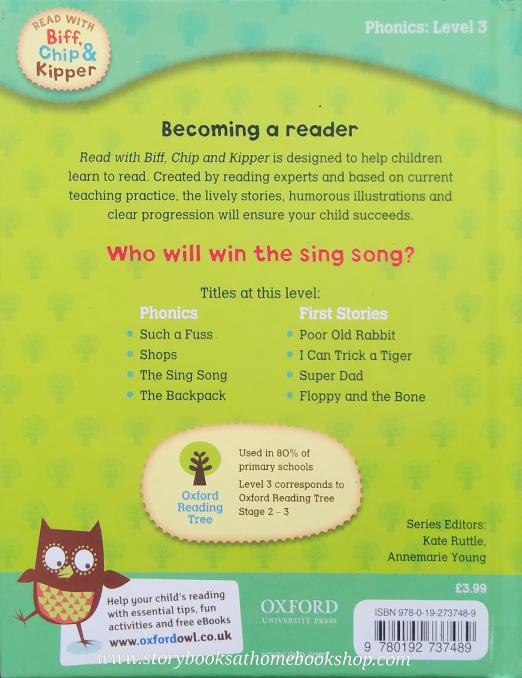 หนังสือนิทานปกแข็ง** 🍅🍅READ WITH BIFF,CHIP&KIPPER: THE SING SONG PHONICS LEVEL3