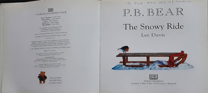 หนังสือนิทานปกแข็ง** 🍅🍓 P.B.BEAR THE SNOWY RIDE