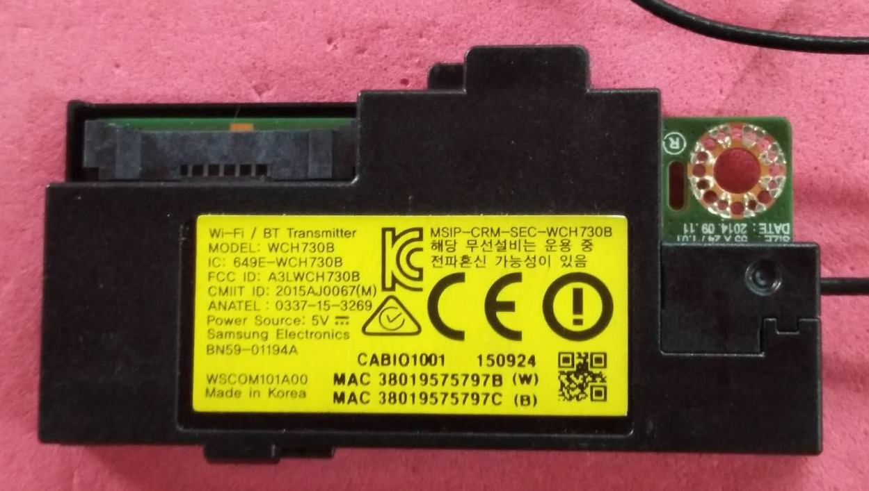 ชุดตัวรับสัญญาณWI-FI ทีวีซัมซุง อะไหล่แท้/ของถอดพร้อมใช้งาน พาร์ท BN59-01194E BN59-01194A