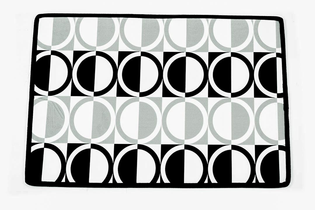 Door mat พรมเช็ดเท้า ลายวงกลม Circle 40x60x1 cm S