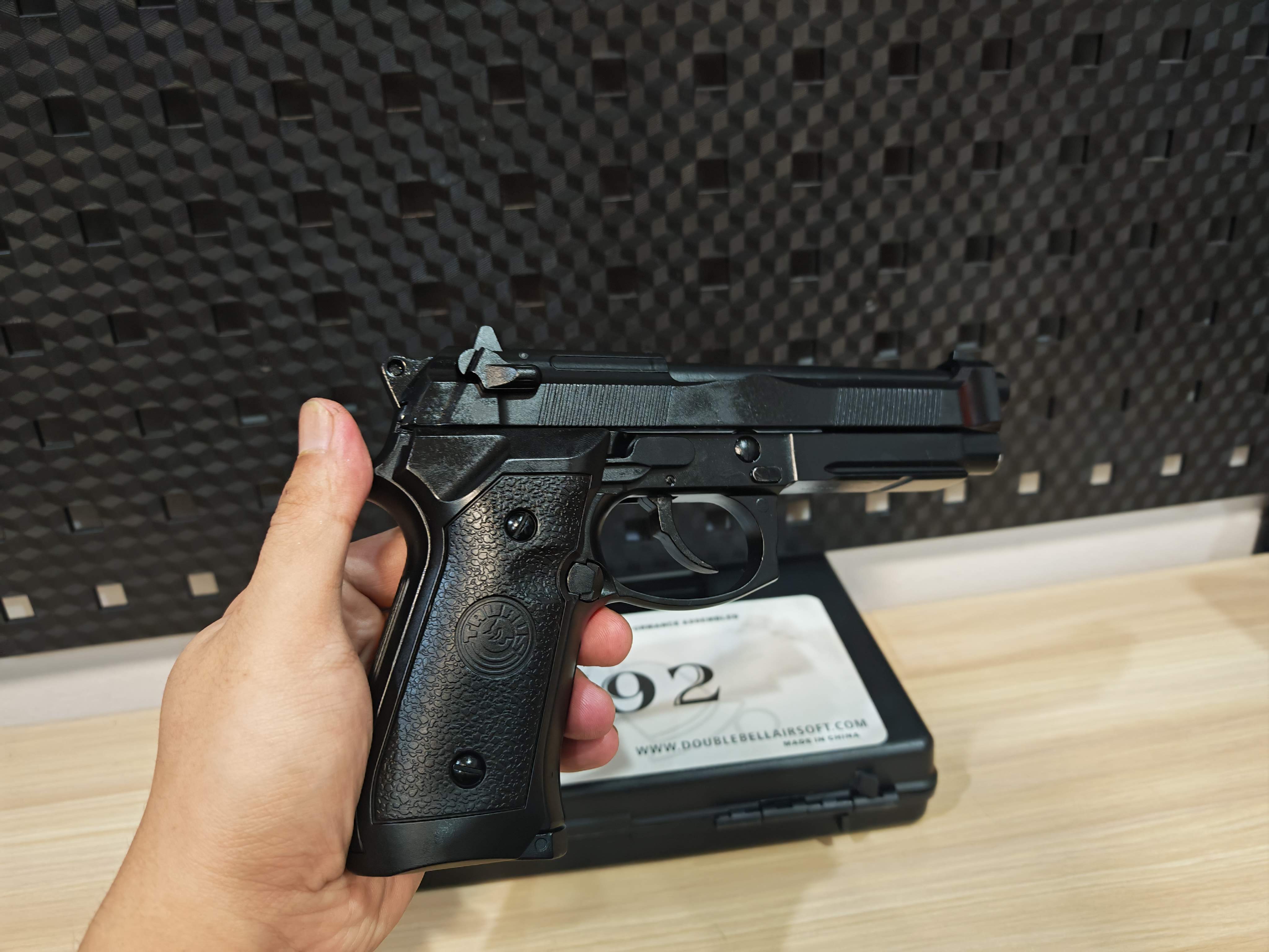 Double Bell 736 Taurus PT92 Beretta สีดำ GBB BB Gun บีบีกัน แบบแก๊ส ปืนอัดลม มือสอง Airsoft Gun