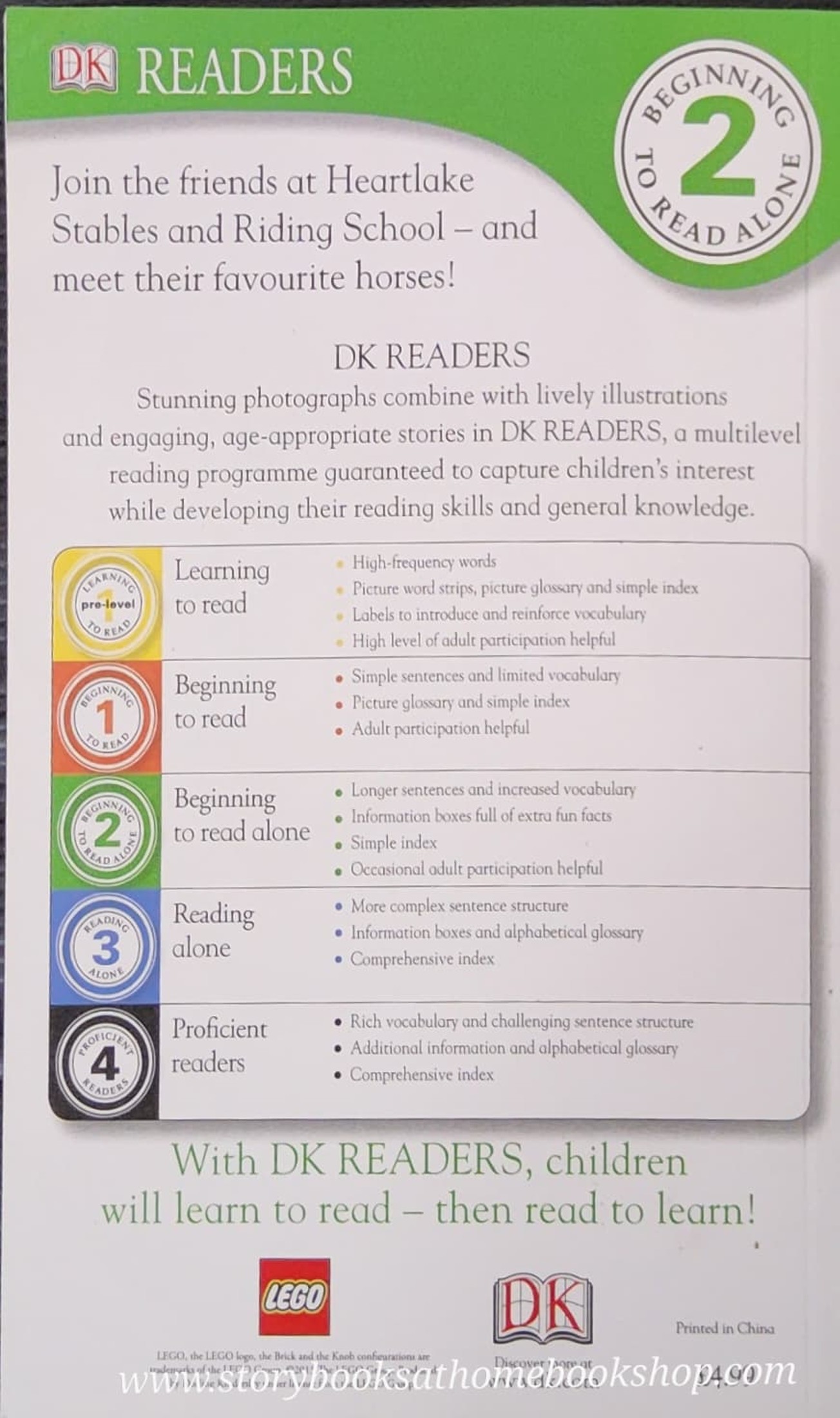 หนังสือนิทานปกอ่อน** 🍅🍓DK READERS LEGO FRIENDS: LET'S GO RIDING! #2