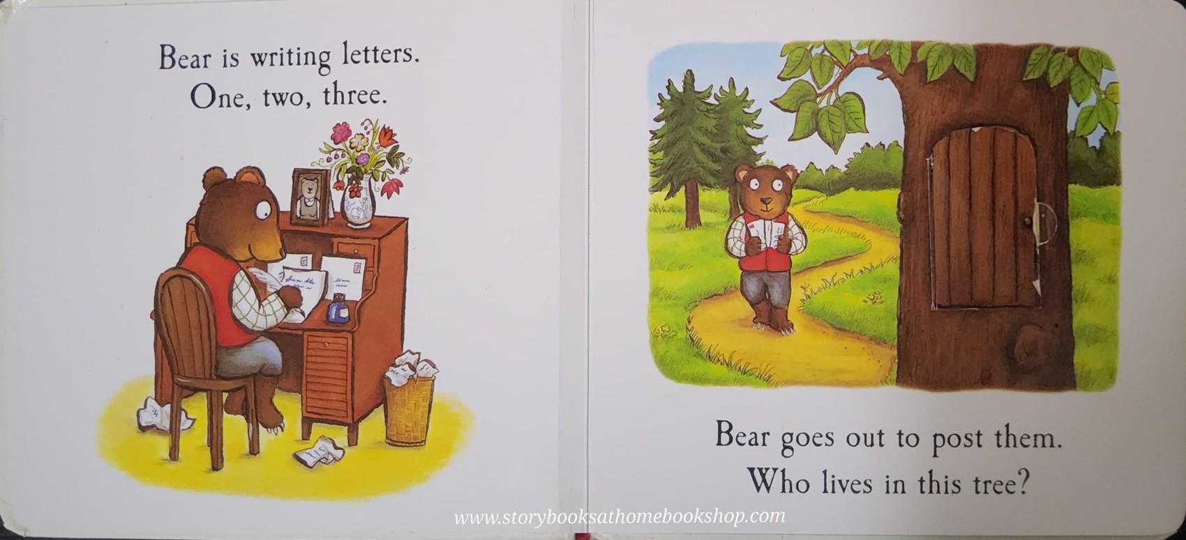 FLAP BOARD BOOK** ð
ð
POSTMAN BEAR A LITF-THE-FLAP BOOK BY JULIA DOLDSON.AXEL SCEFFLER