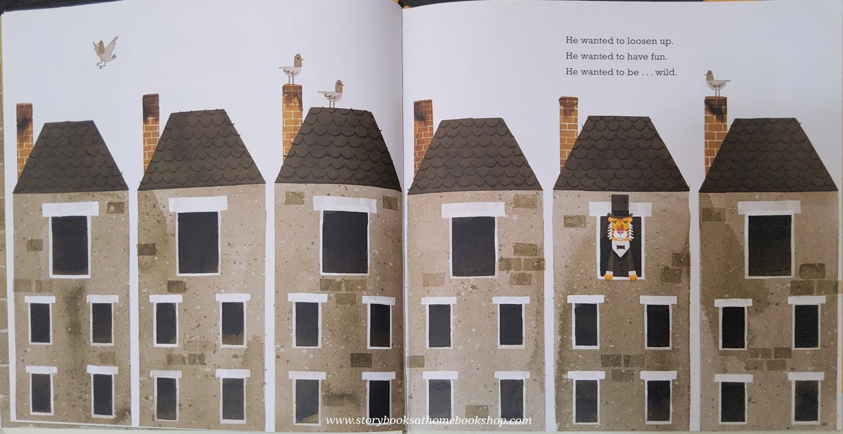 หนังสือนิทานปกแข็ง** ♥️MR TIGER GOES WILD BY PETER BROWN